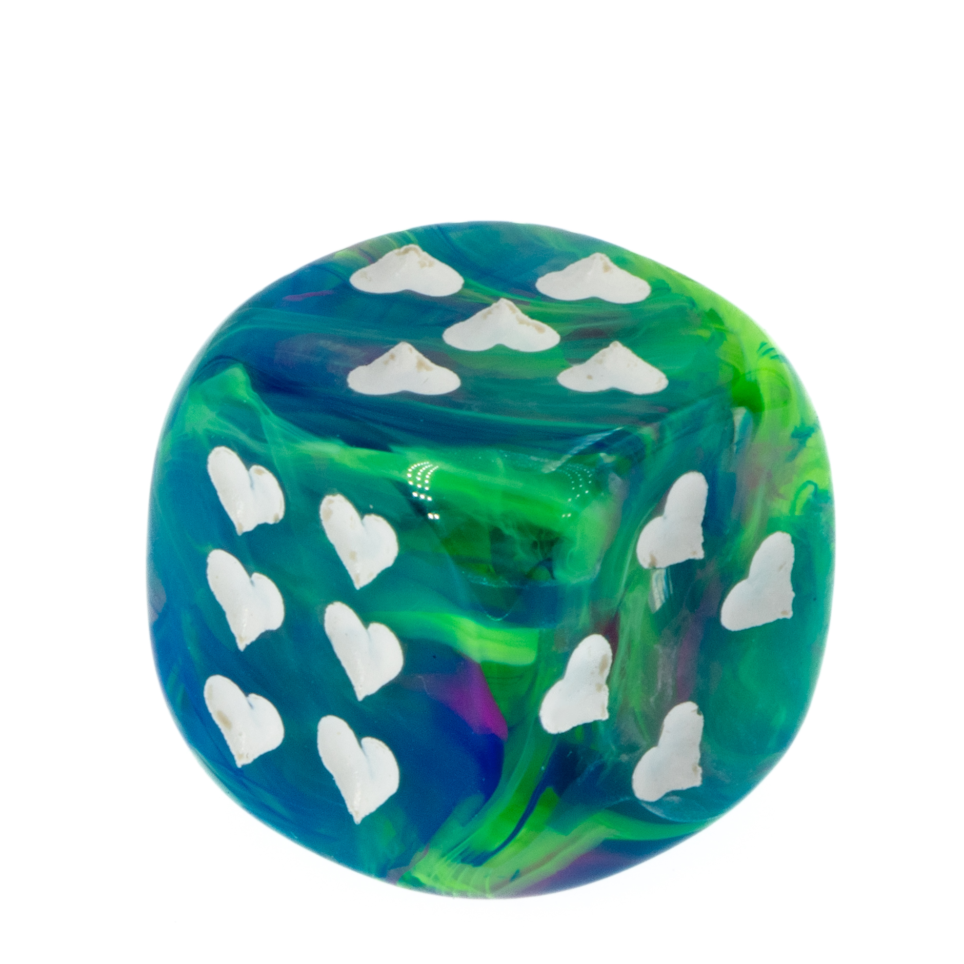 Herz Würfel in Waterlilly / Weiß Festive®