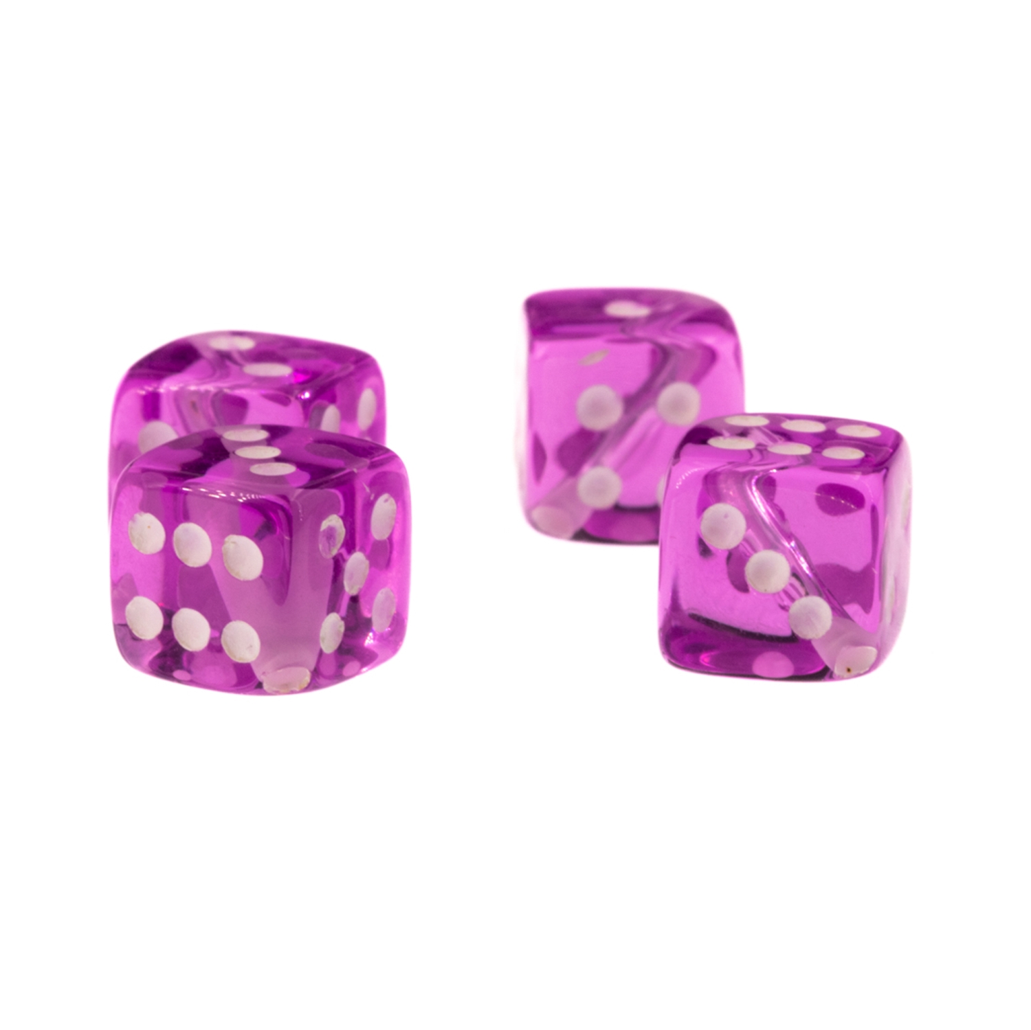 5mm Würfelperle  - flieder / weiß  Transparent, 