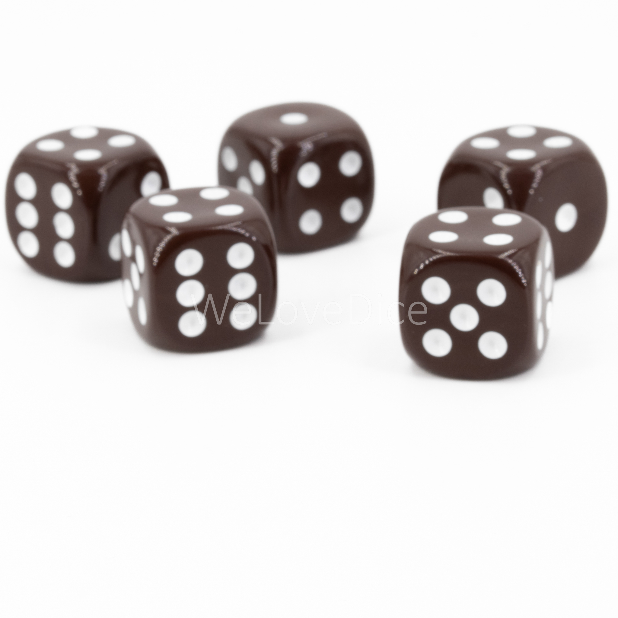 25mm Würfel in braun / weiß Satt