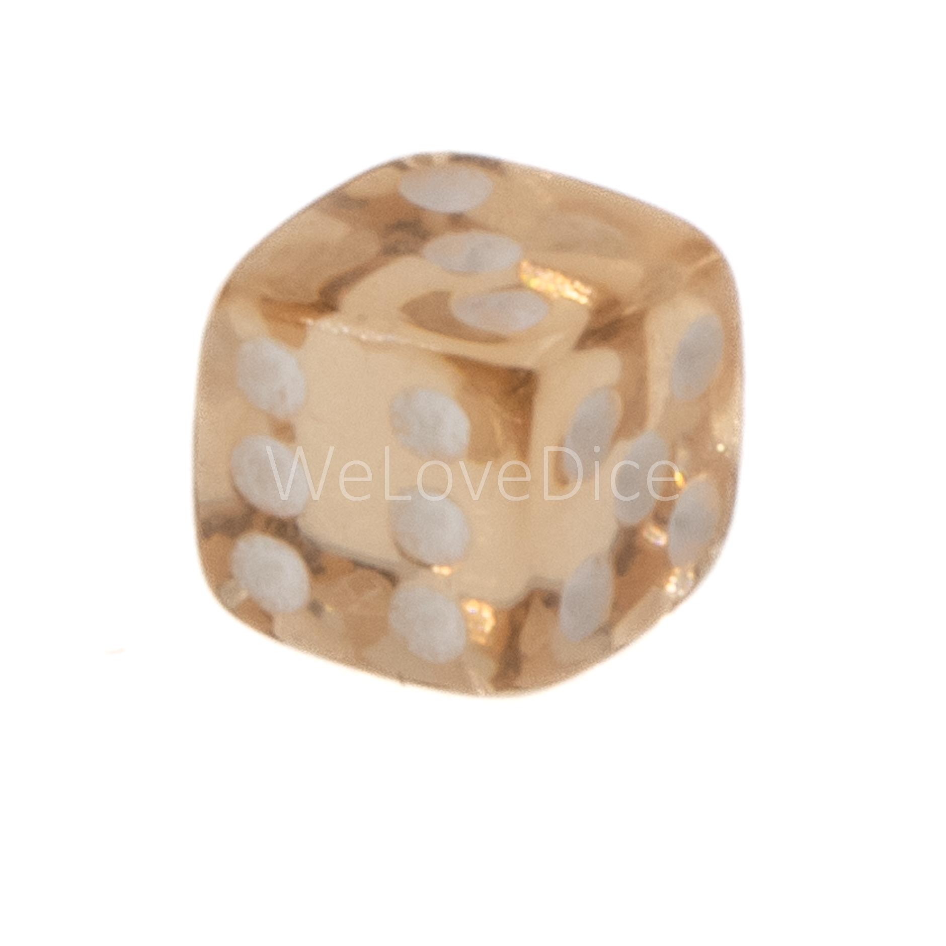 5mm Würfel in camel braun / weiß Transparent