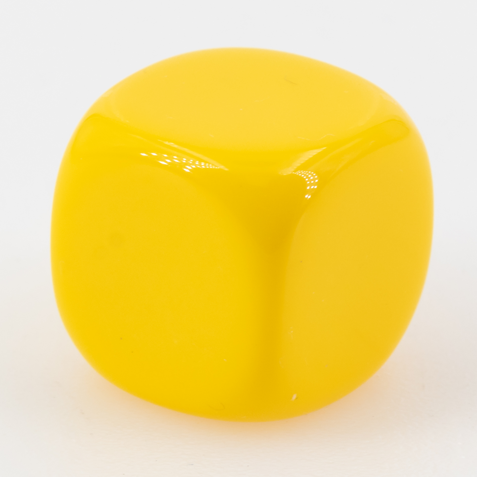 16mm Blanko Würfel in gelb Satt