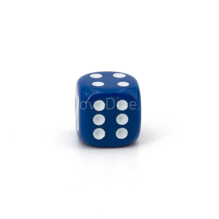 10mm Würfel in dunkelblau / weiß Satt