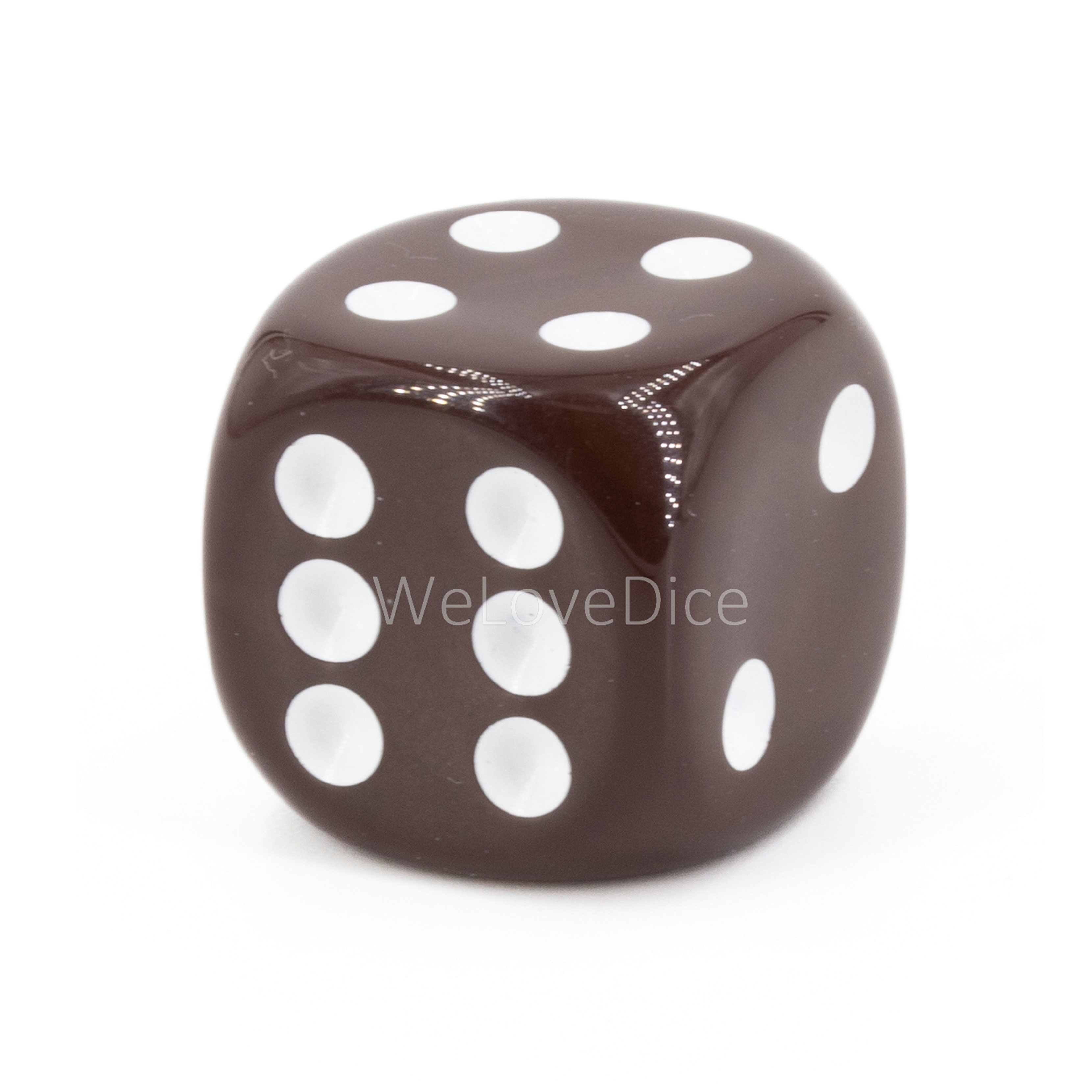 18mm Würfel in braun / weiß Satt
