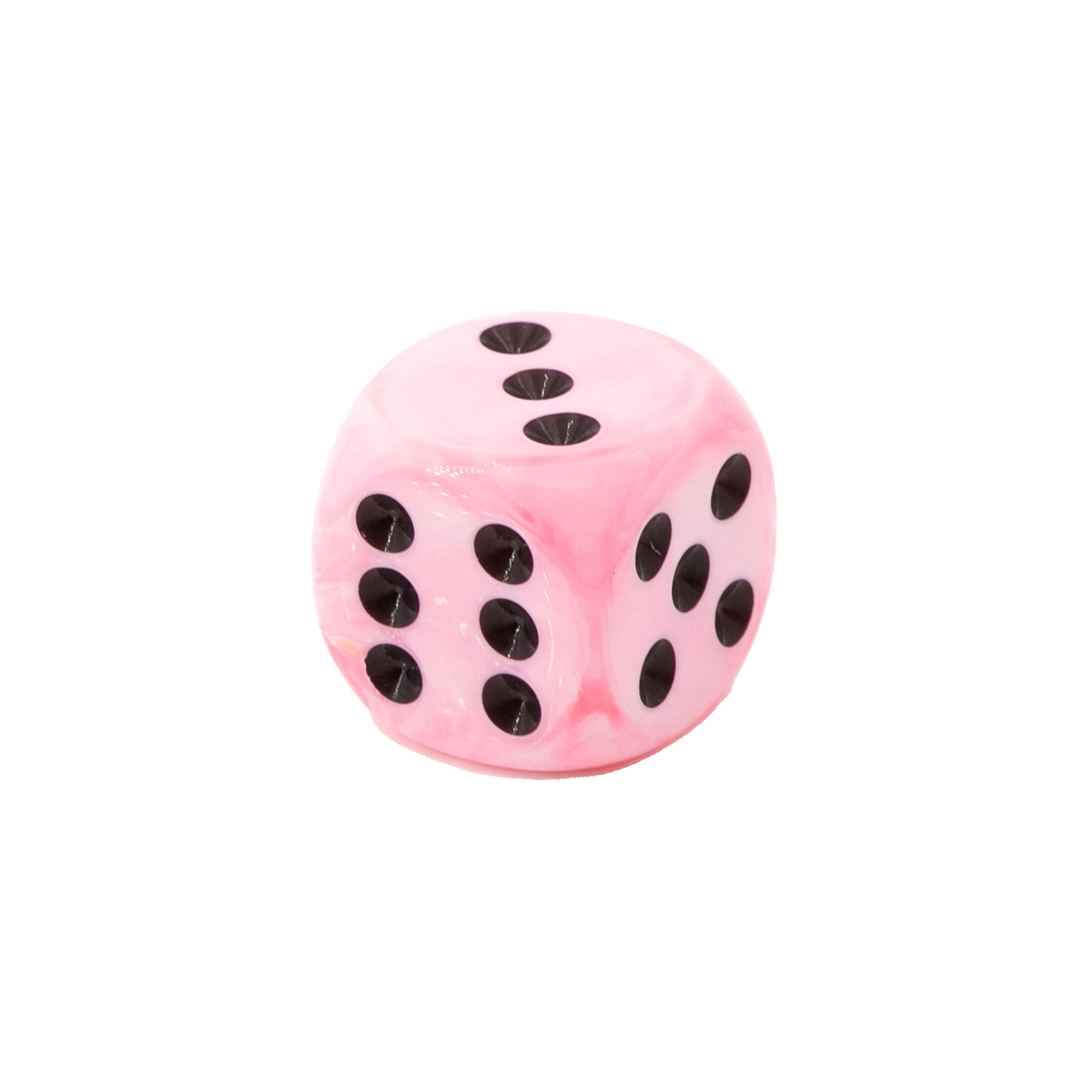 12mm Würfel in ice cream pink / schwarz Marmor