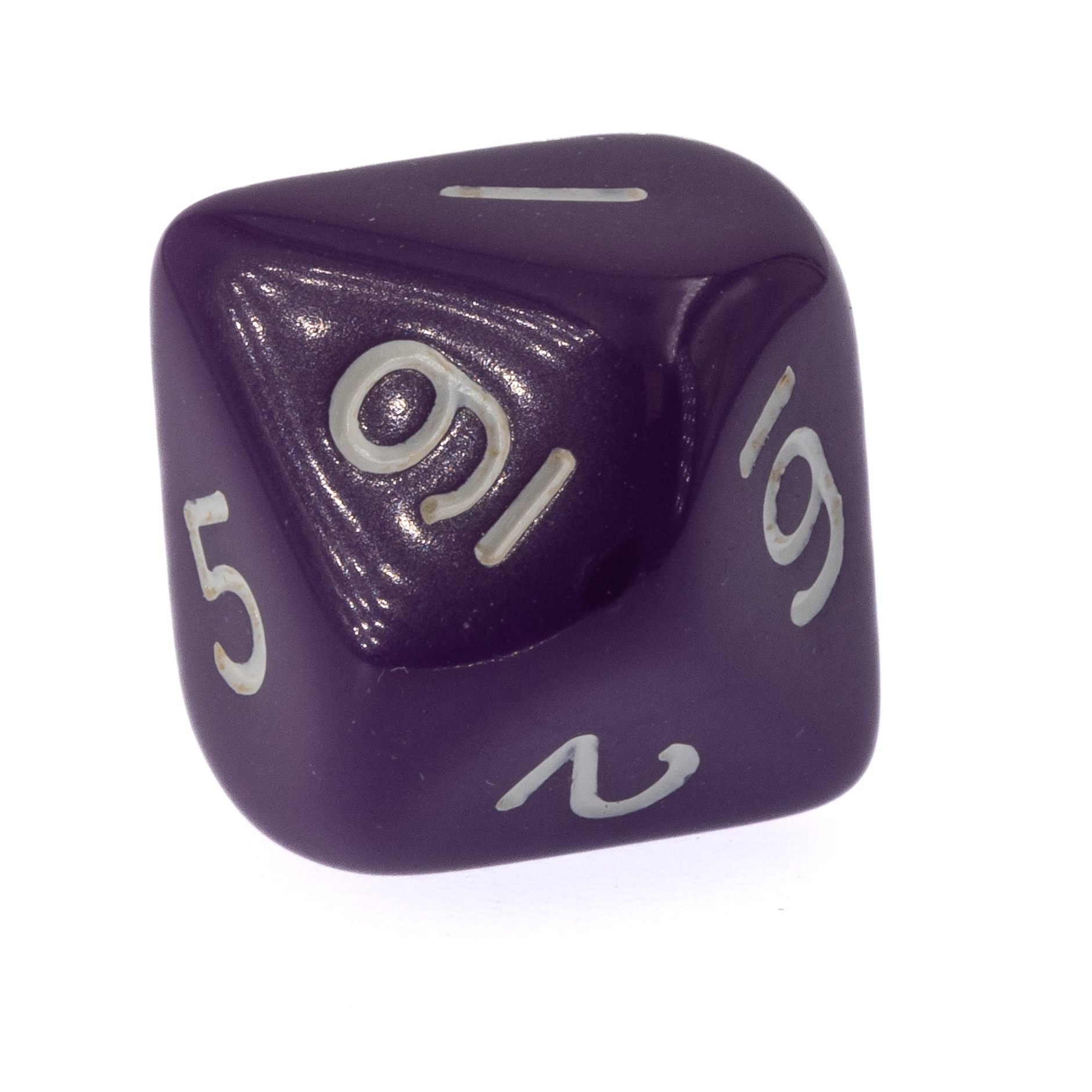 W10 Würfel in lila / weiß Satt