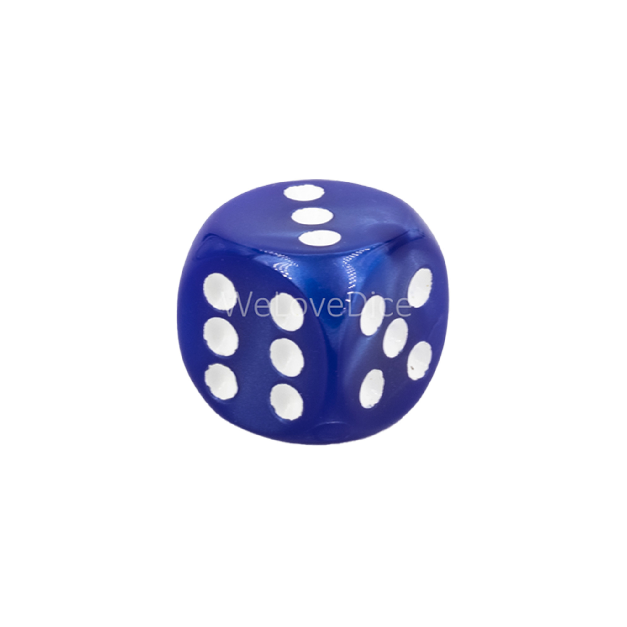 12mm Würfel in blau / weiß Seide