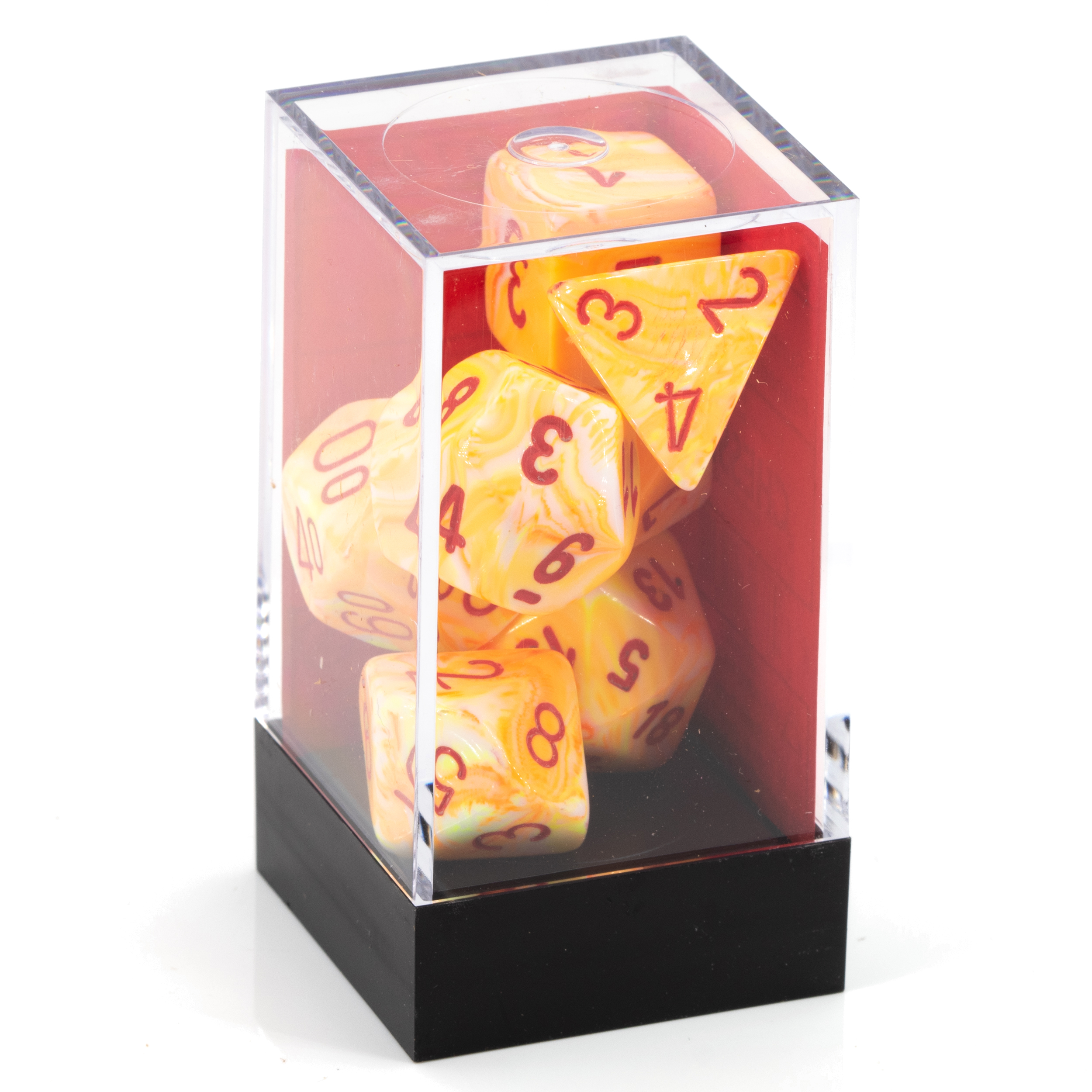 Festive® Polyhedral Sunburst / rot 7-Würfel Set