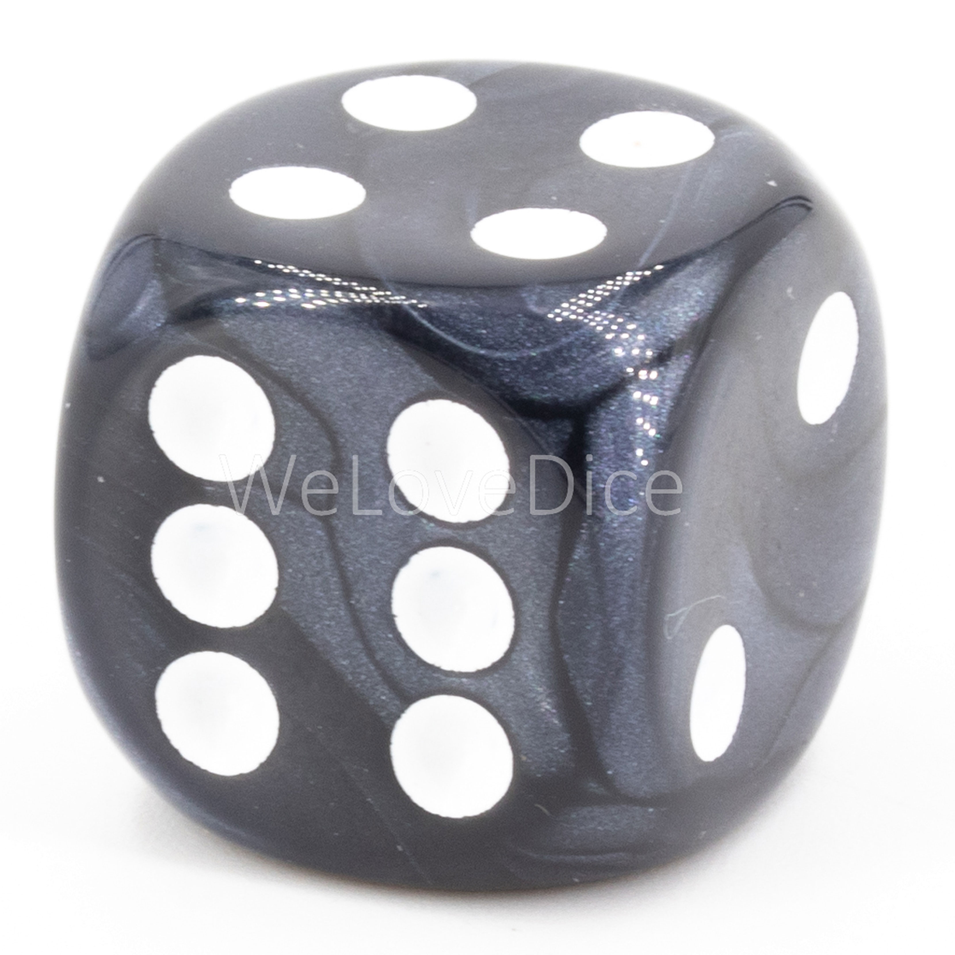 25mm Würfel in anthrazit / weiß Seide