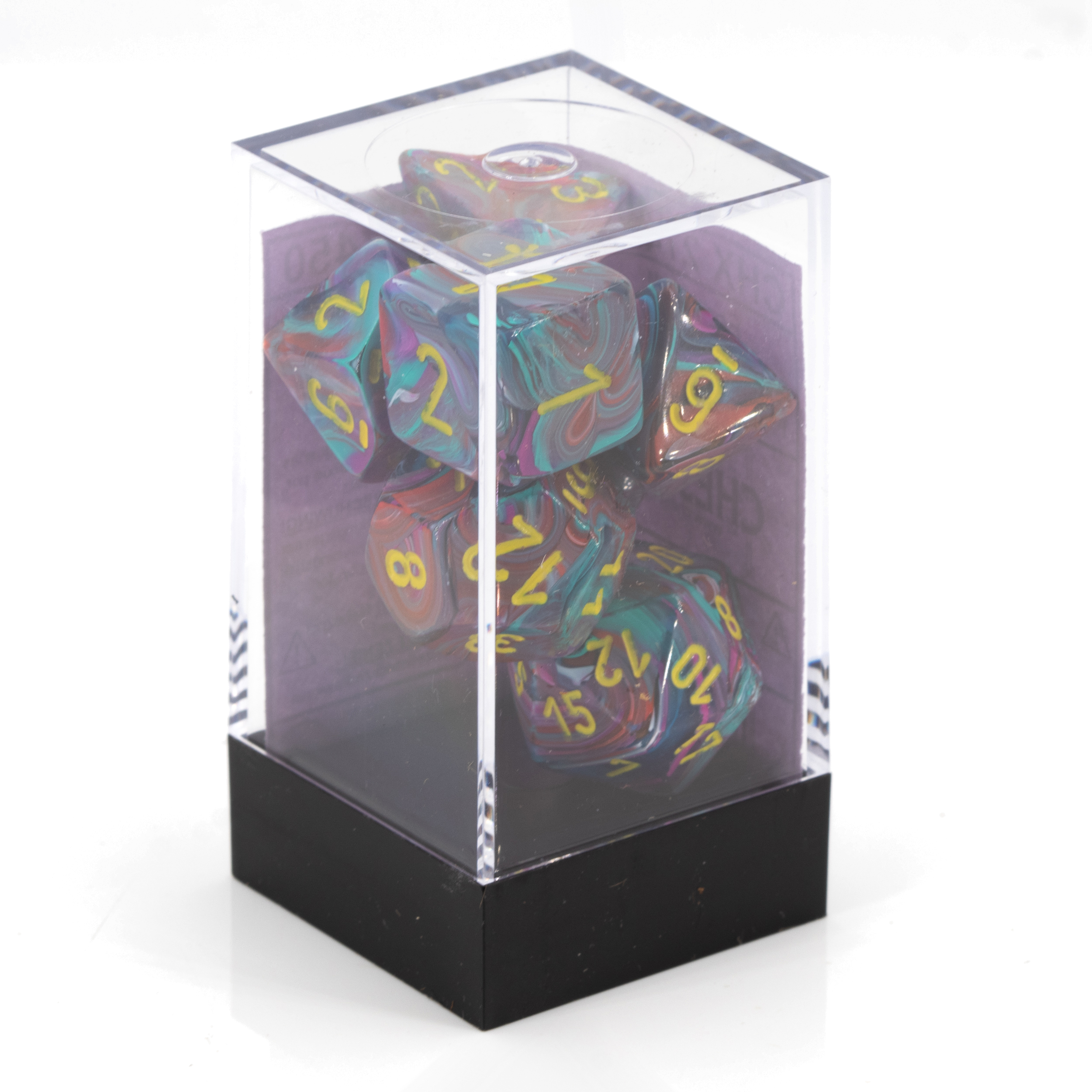 Festive® Polyhedral Mosaik™ / gelb 7-Würfel Set