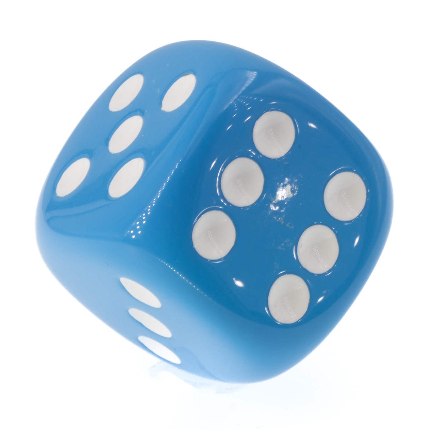 35mm Würfel in hellblau / weiß Satt