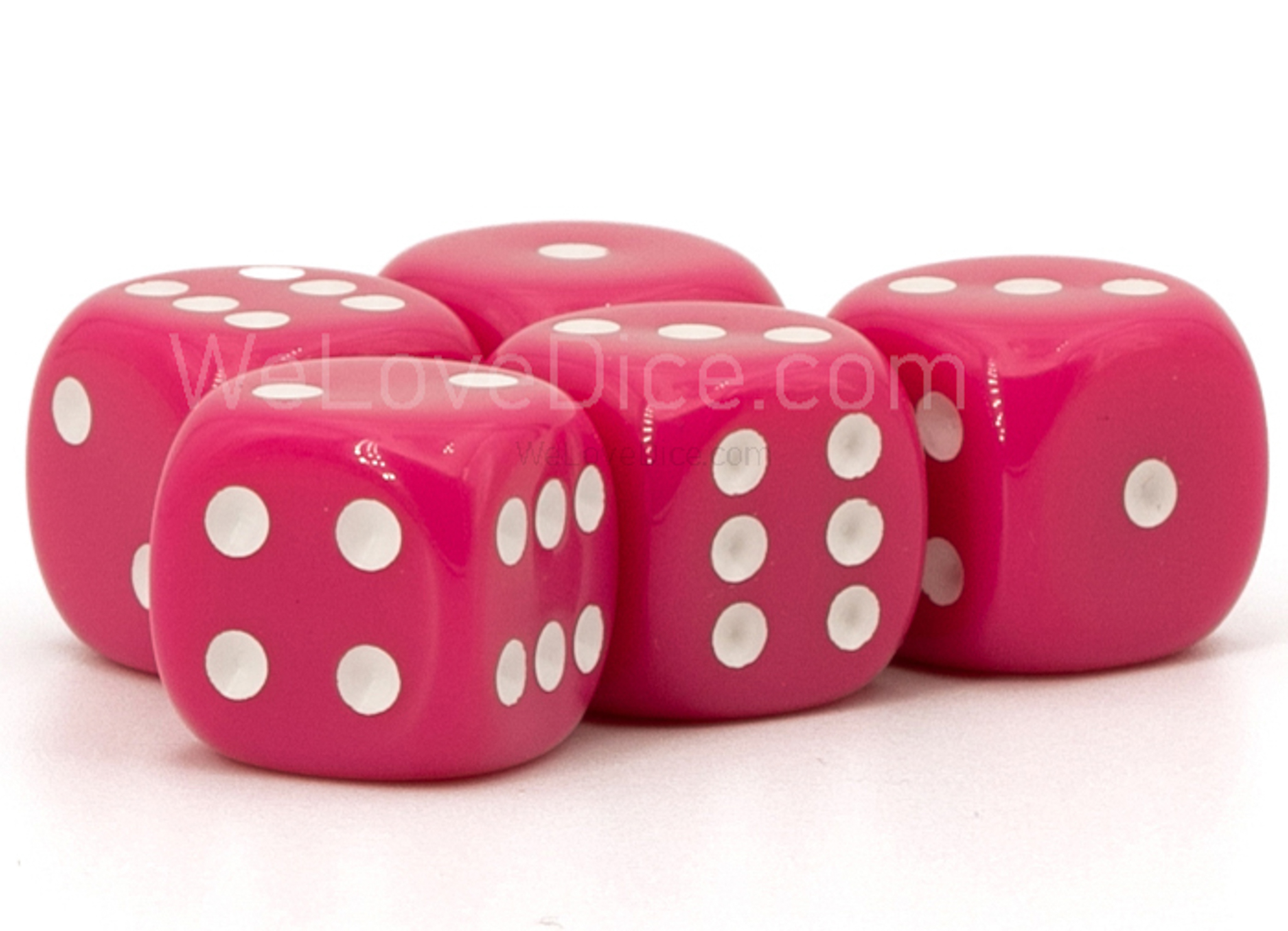 50mm Würfel in rosa / weiß Satt