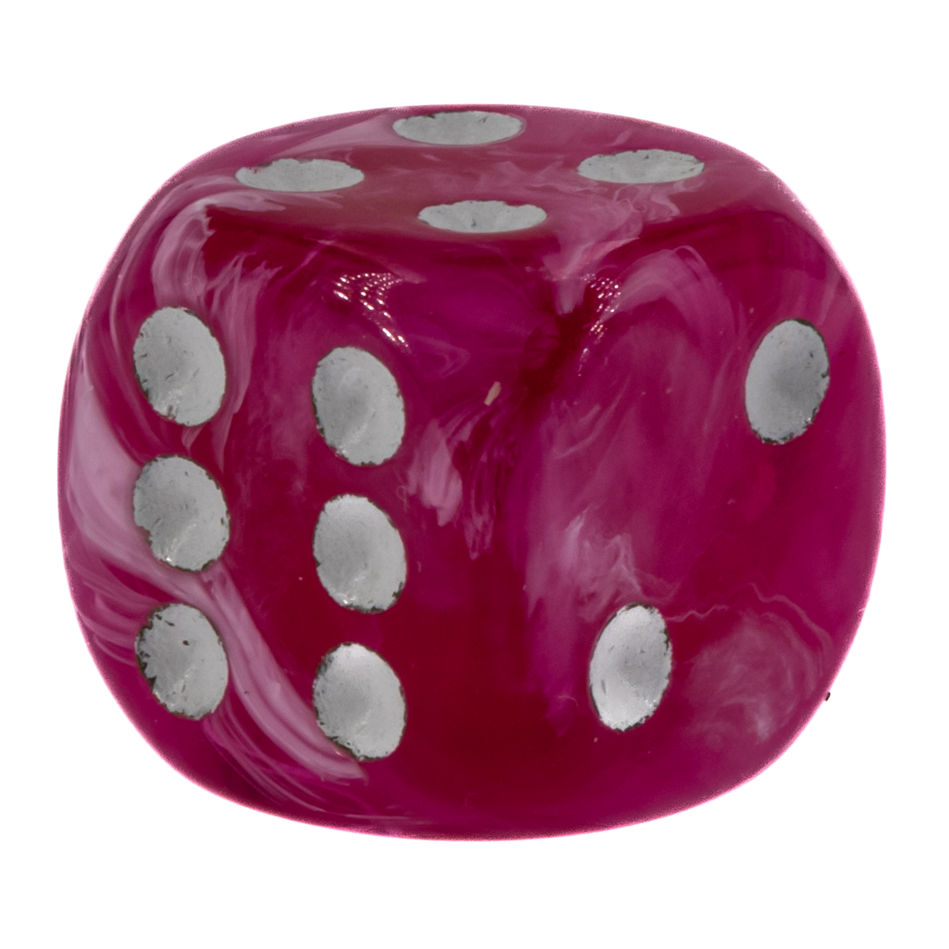 16mm Würfel in berenpink / weiss Marmor