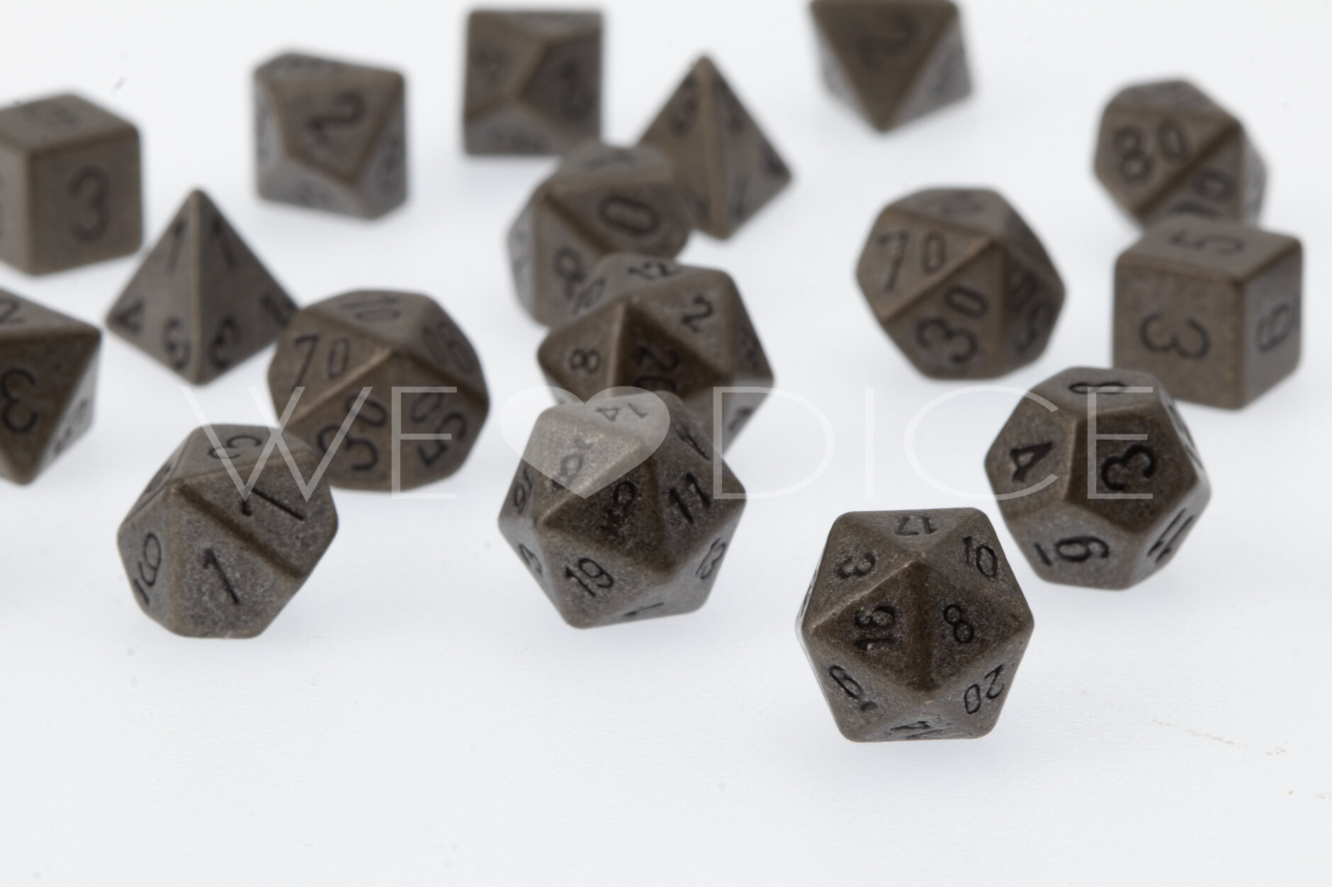 Mini Metallwürfel - Stahl - 7 Teile Set