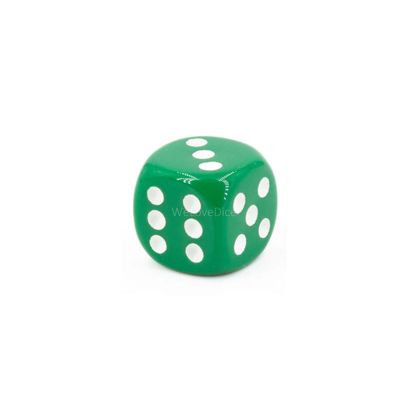 10mm Würfel in grün / weiß Satt