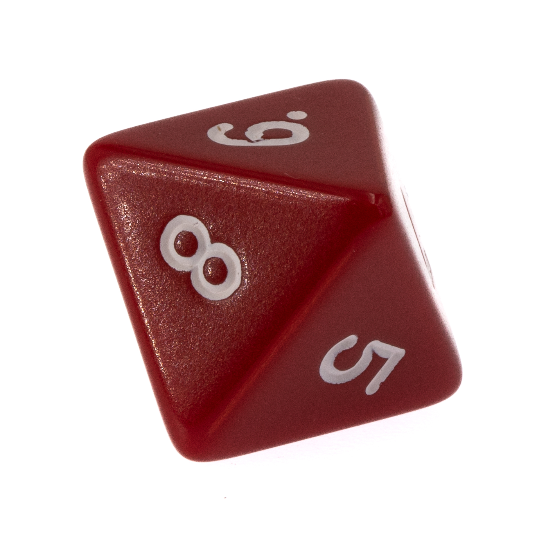 W8 dice in rot / weiß Satt