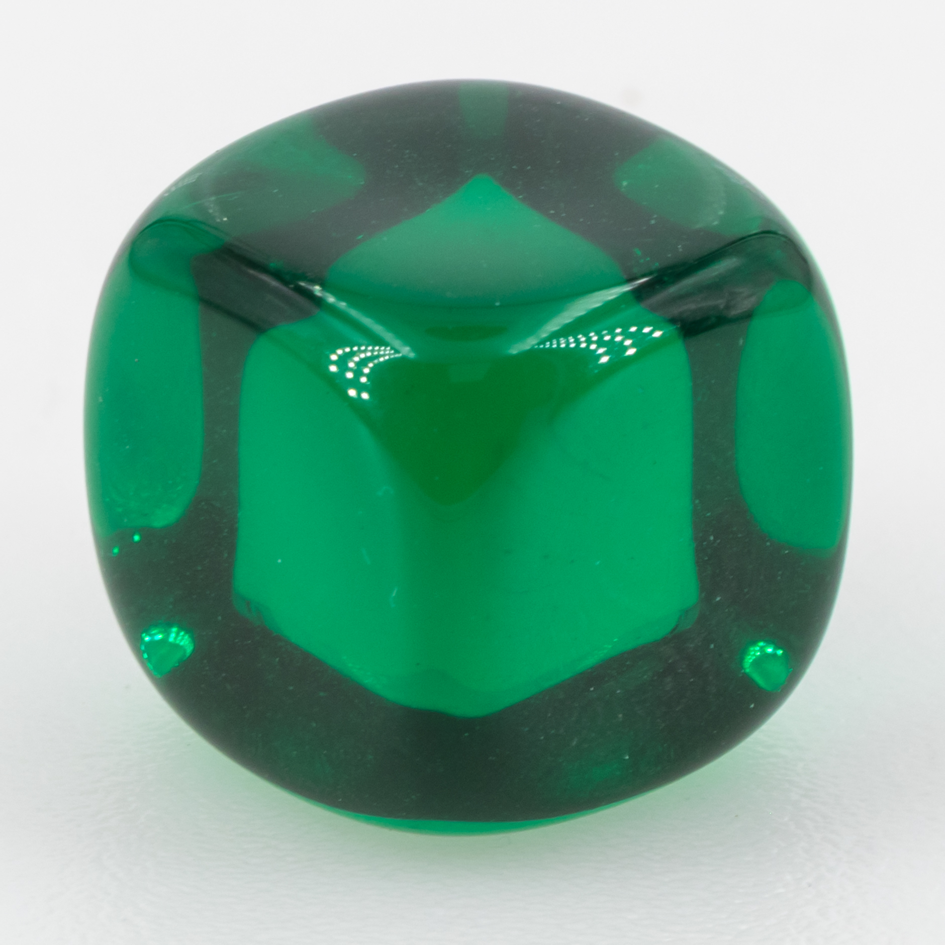 16mm Blanko Würfel in dunkelgrün transparent Transparent