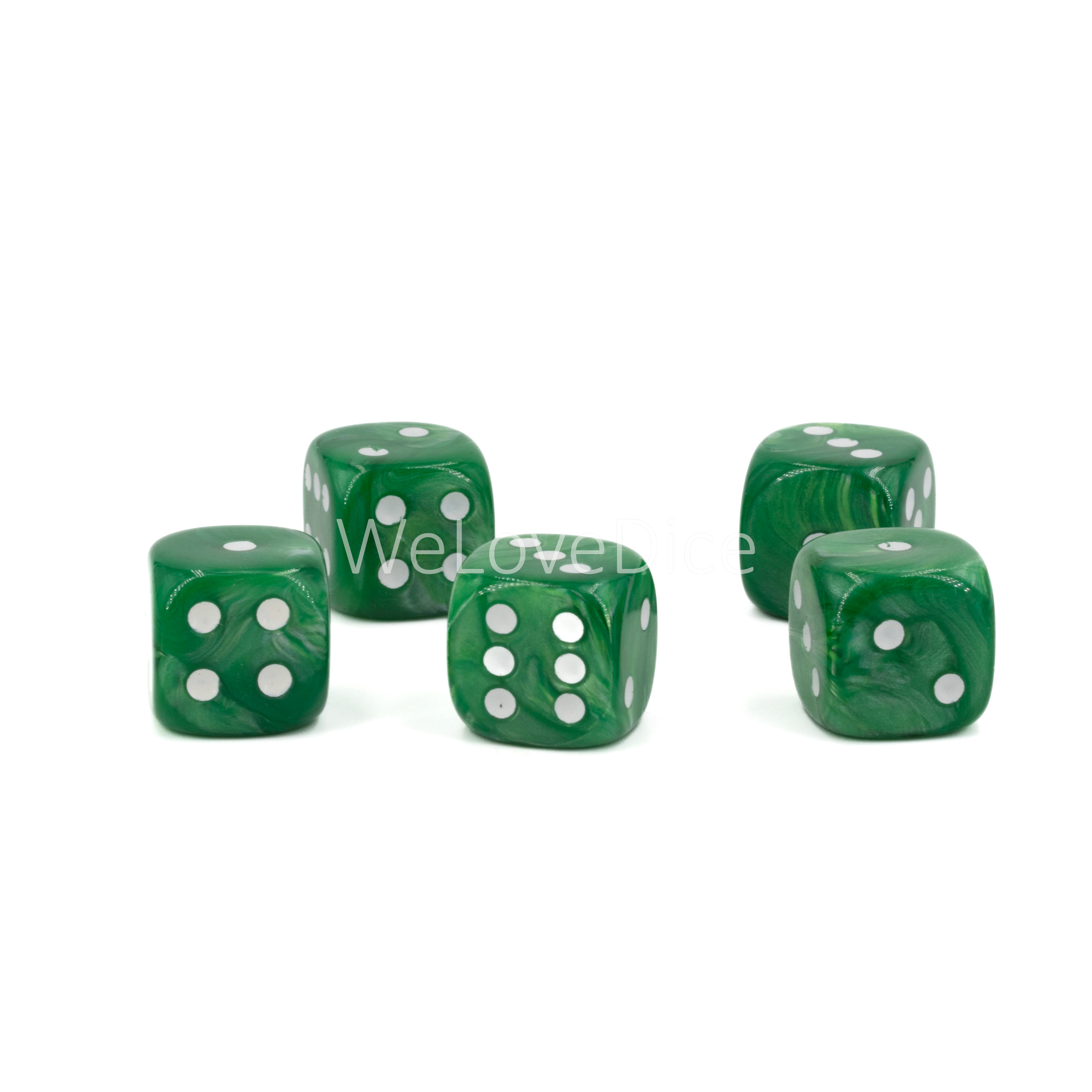 25mm Würfel in grün / weiß Seide