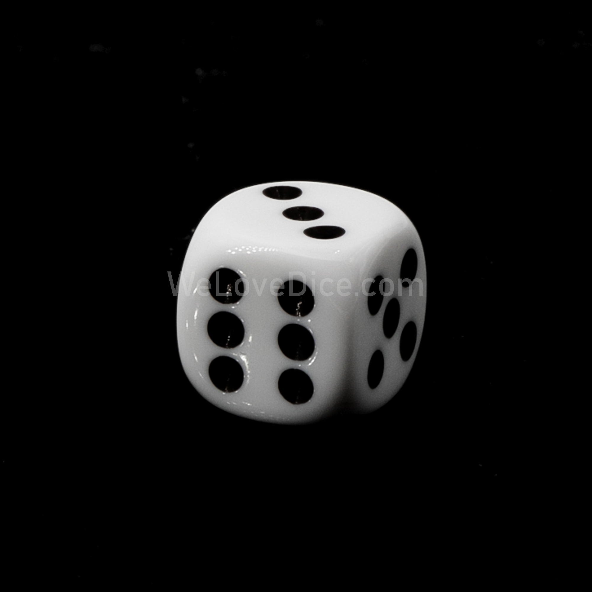 12mm Würfel in weiss / schwarz Satt