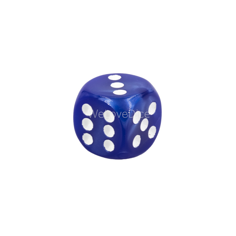 10mm Würfel in blau / weiß Seide