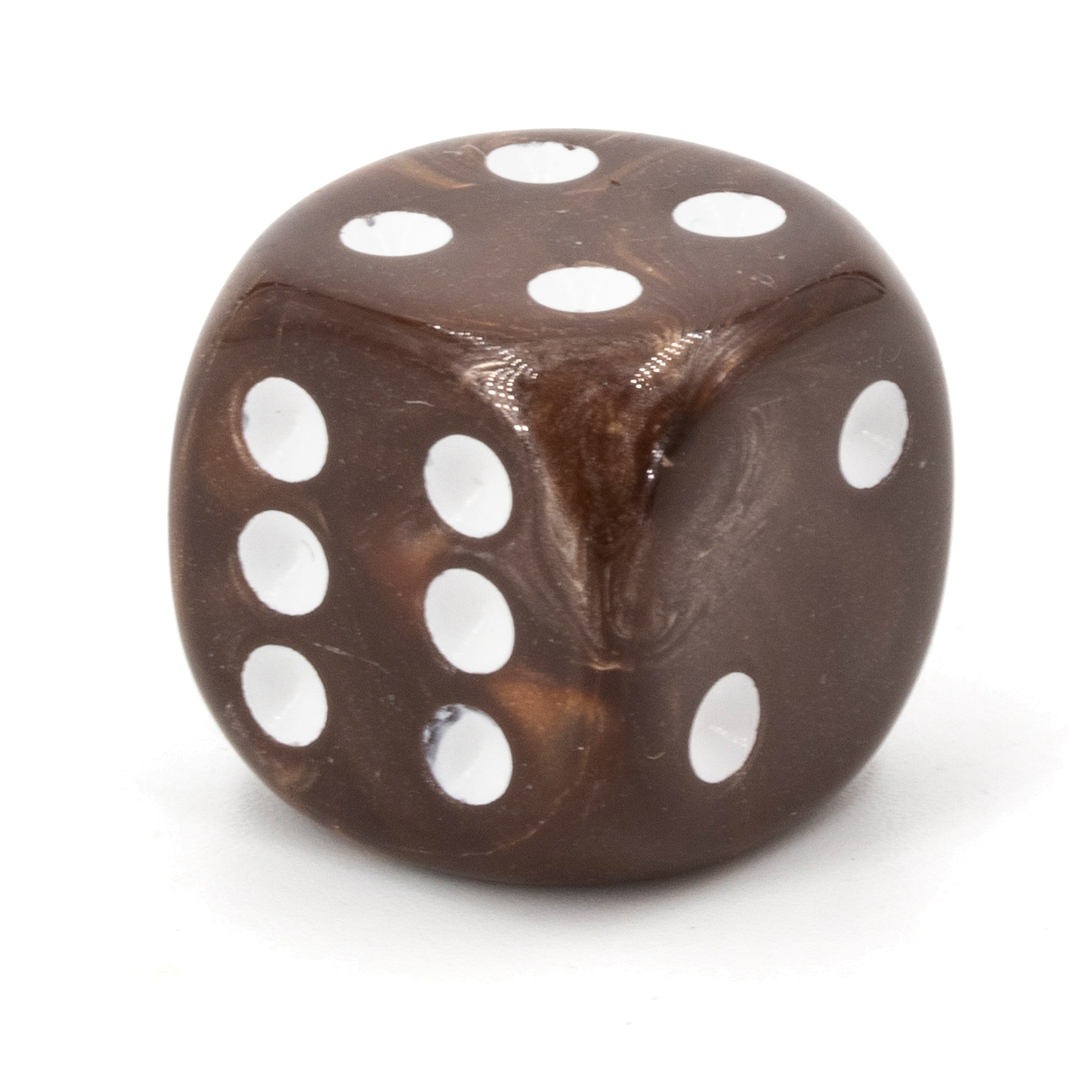 20mm Würfel in braun / weiß Seide