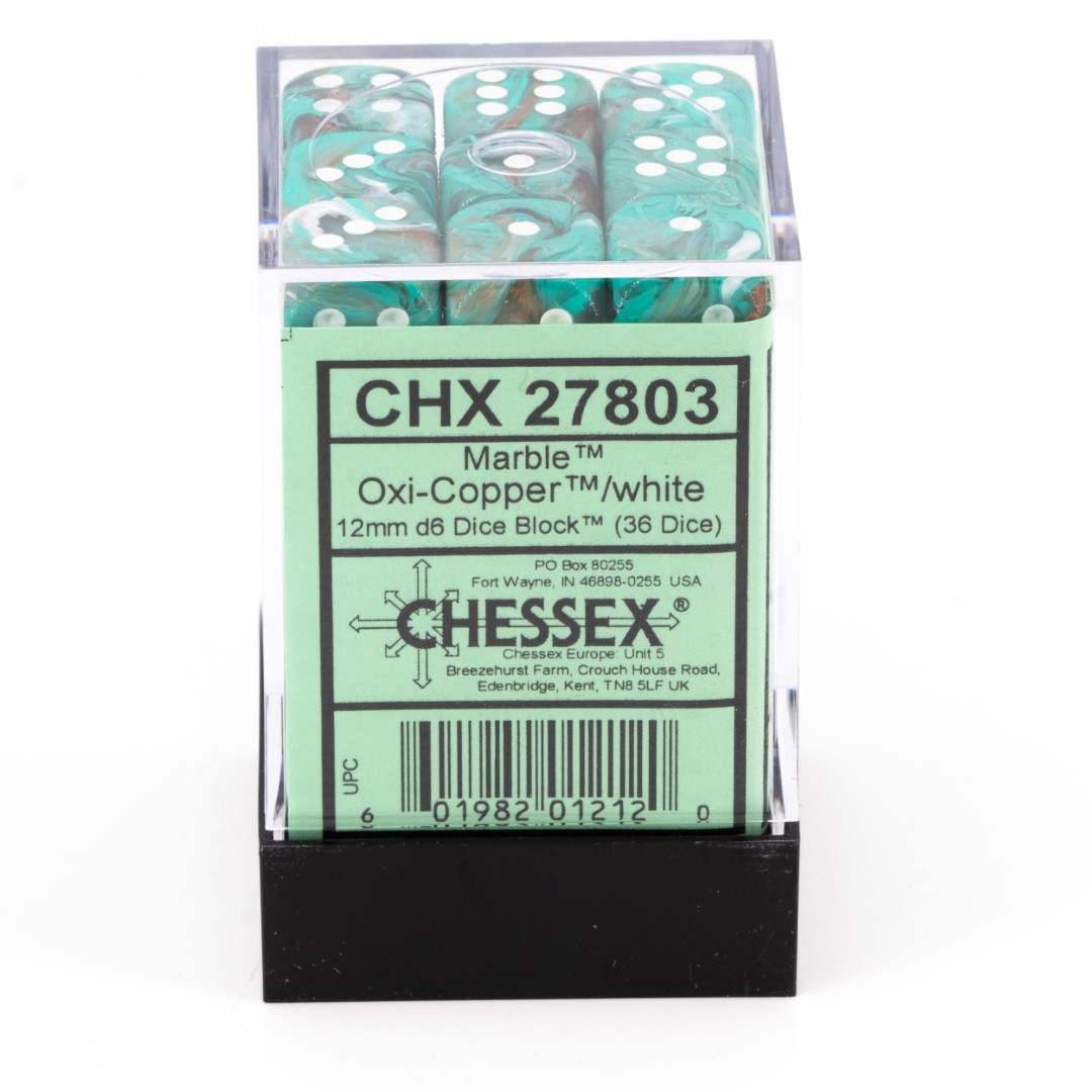 Borealis Hellgrün / Gold 12mm W6 Würfel Set (36 Würfel)