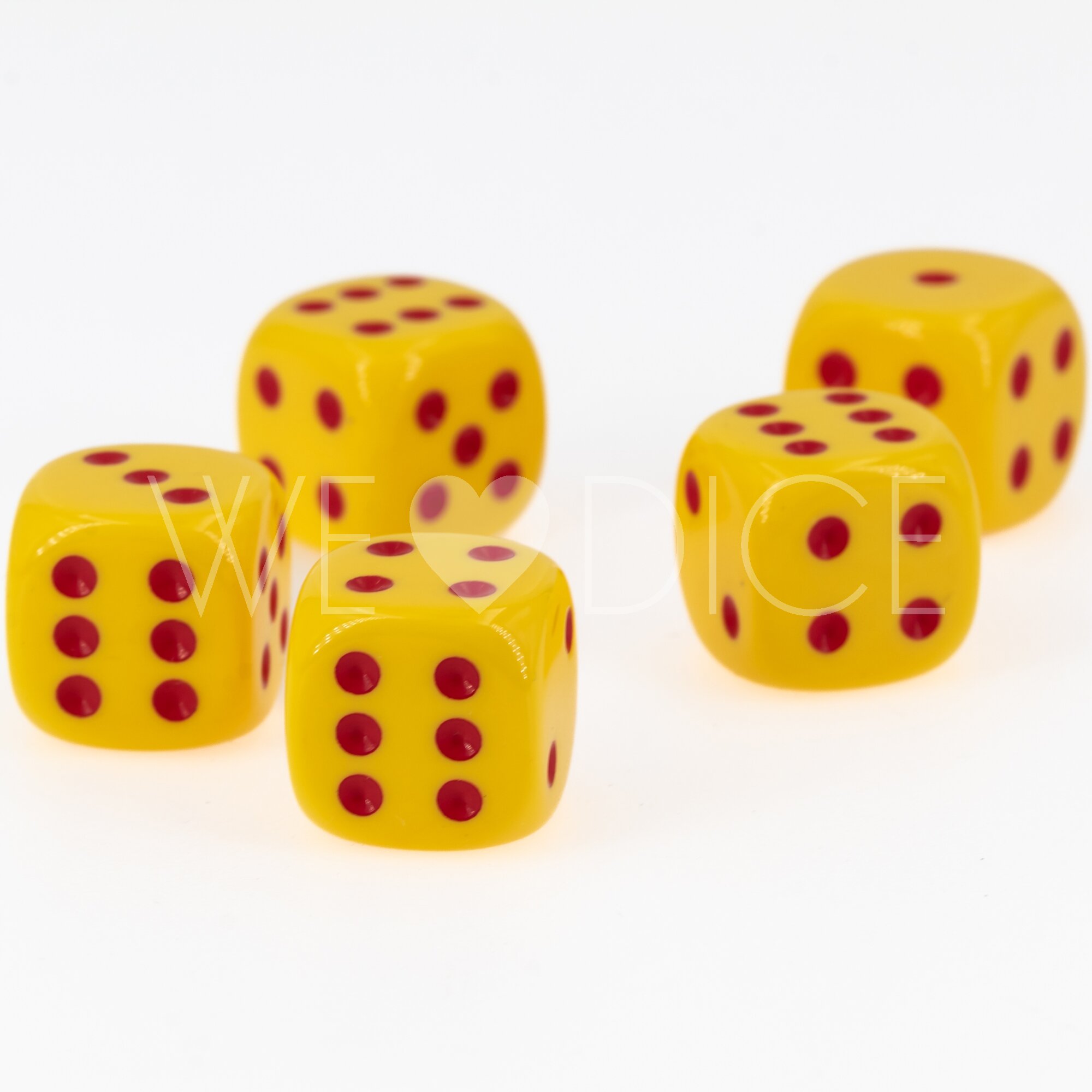 16mm Würfel in gelb / rot 