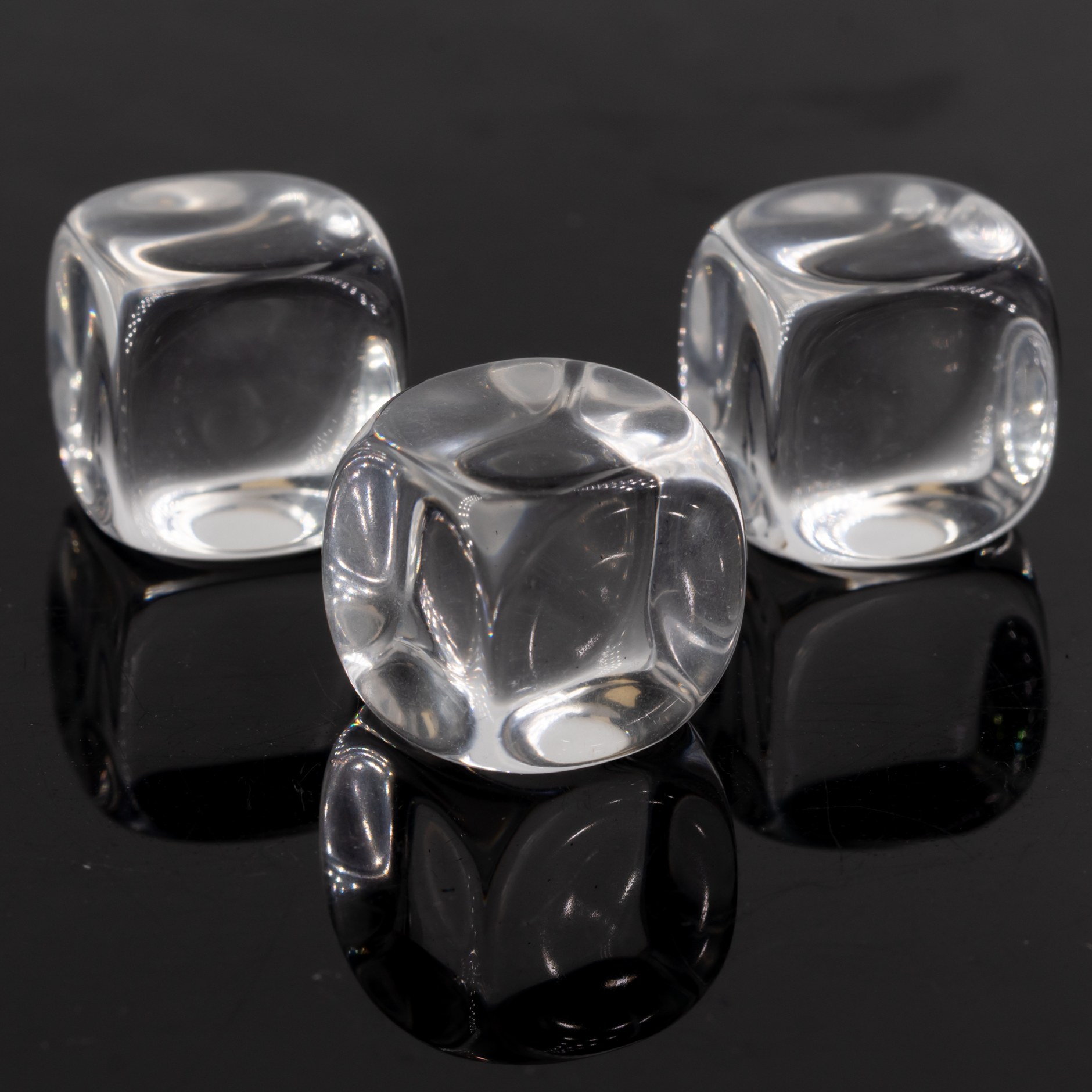 16mm Blanko Würfel in glasklar transparent Transparent