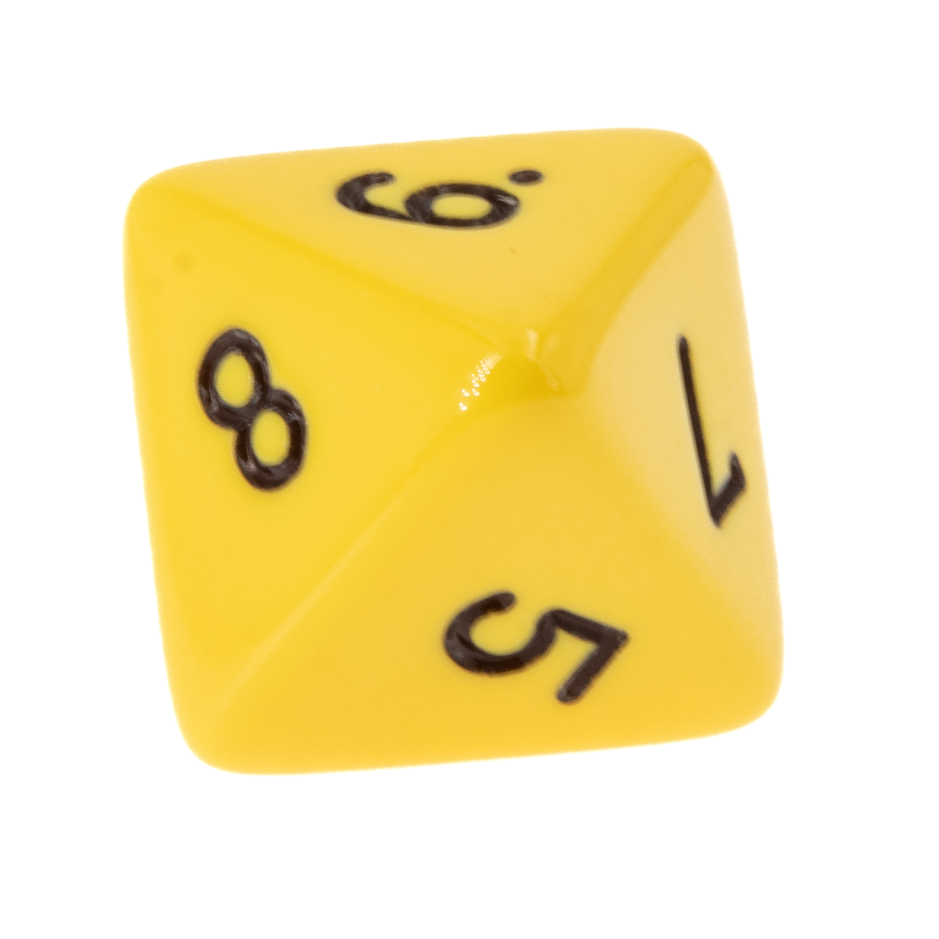 W8 dice in gelb / schwarz Satt