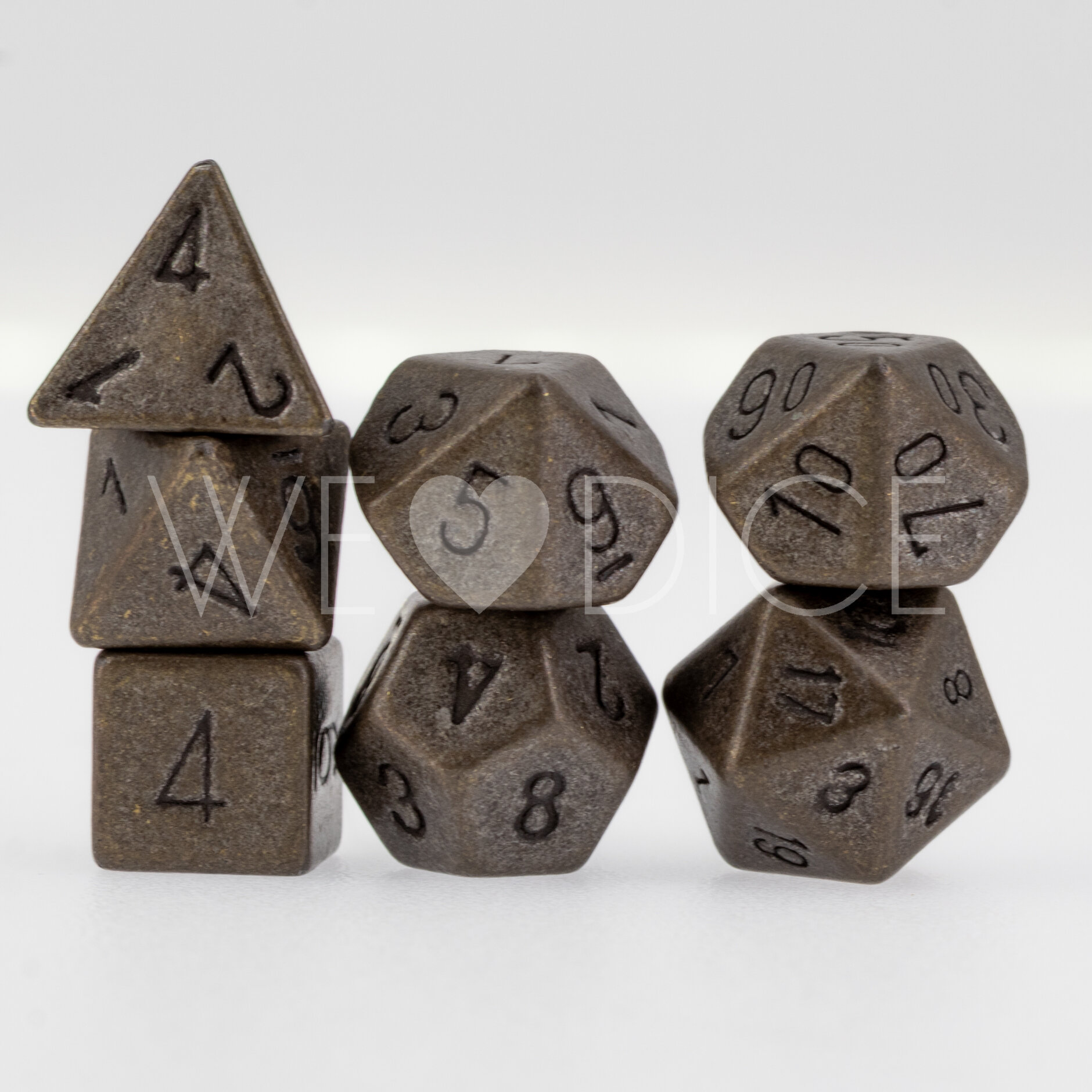 Mini Metallwürfel - Stahl - 7 Teile Set