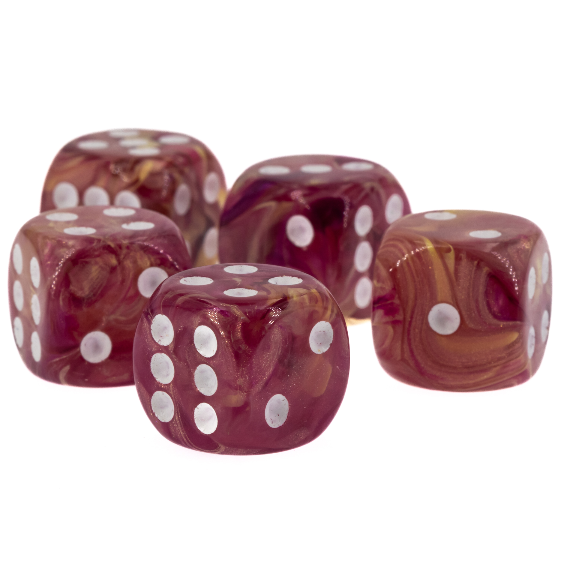 16mm Würfel in ametist / weiß Marmor