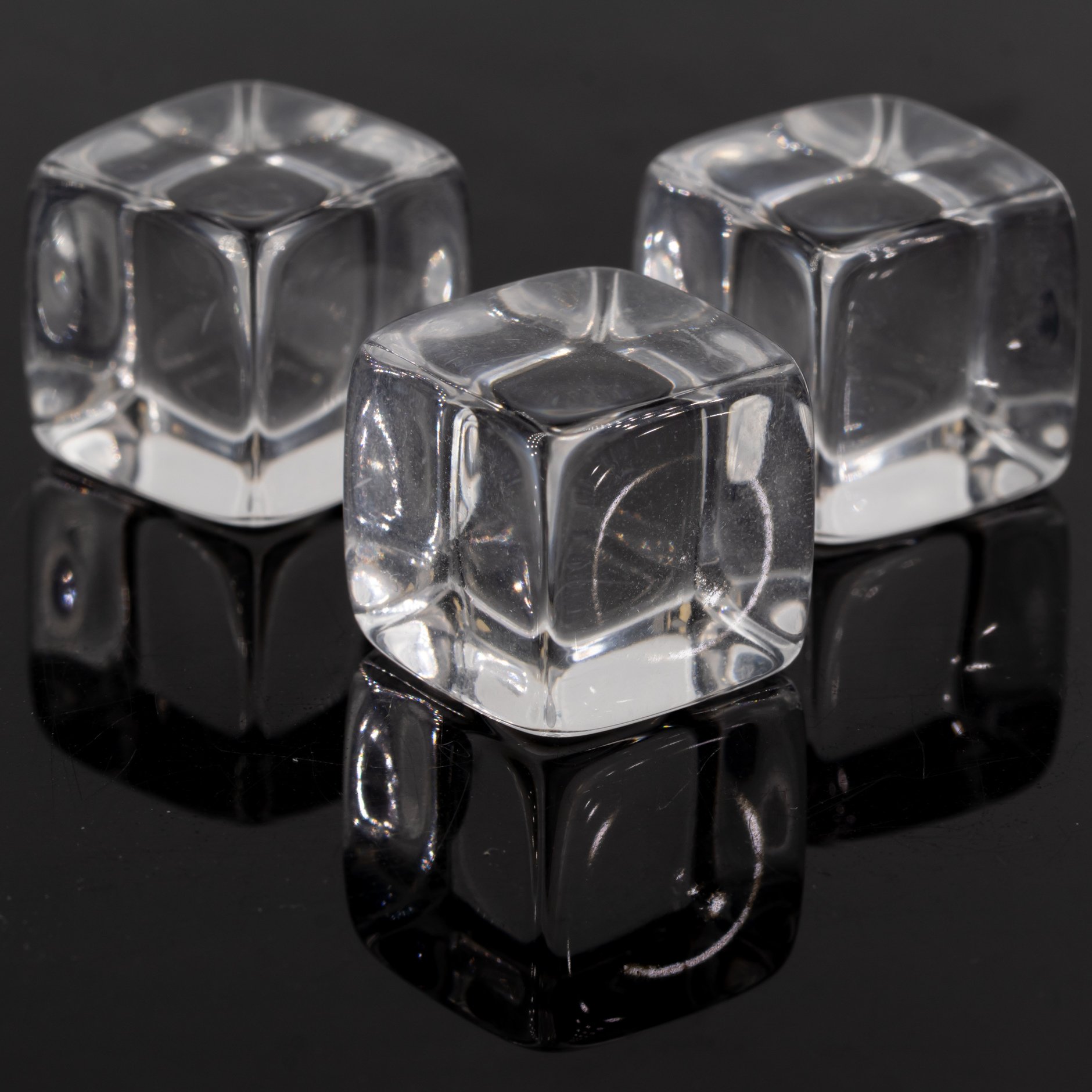 20mm Blanko Würfel in glasklar transparent Transparent