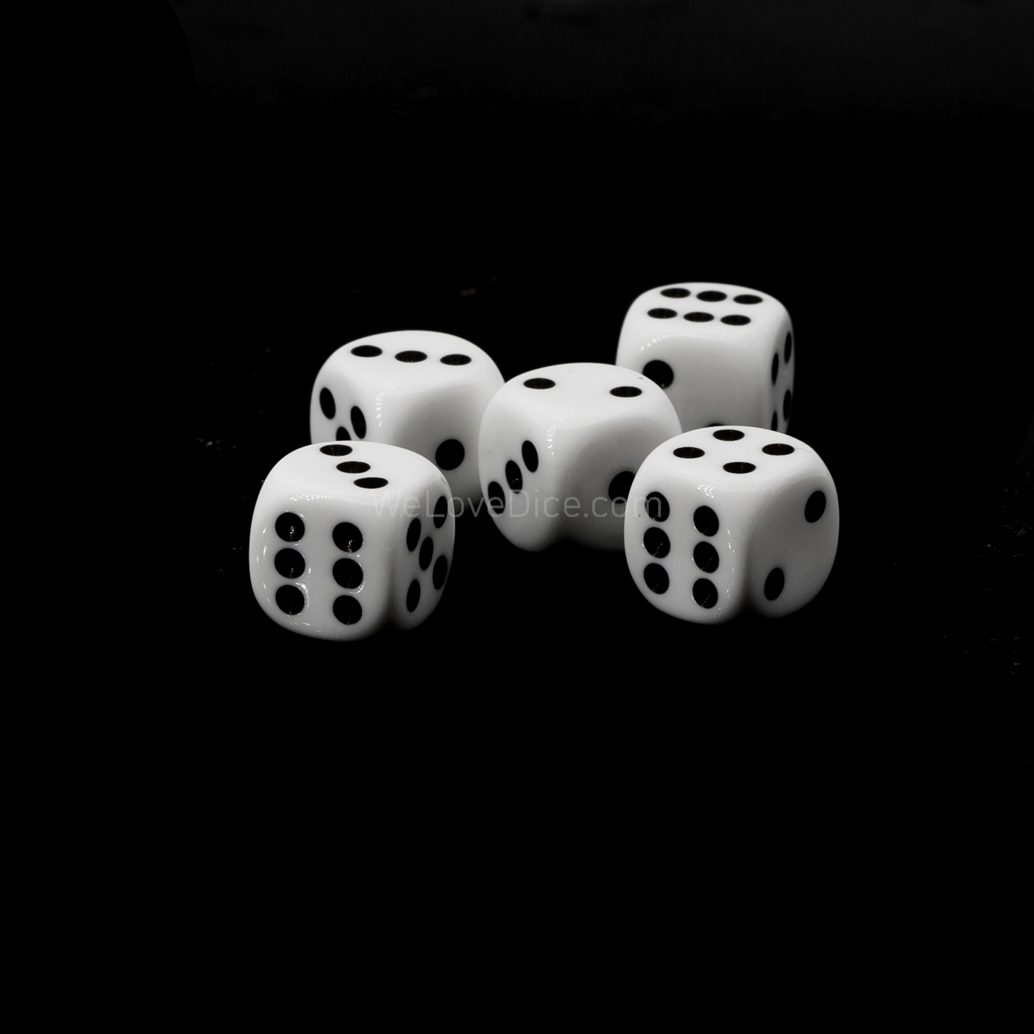 50mm Würfel in weiss / schwarz Satt