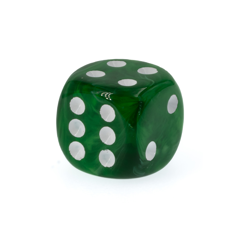 14mm Würfel in grün / marmor Marmor