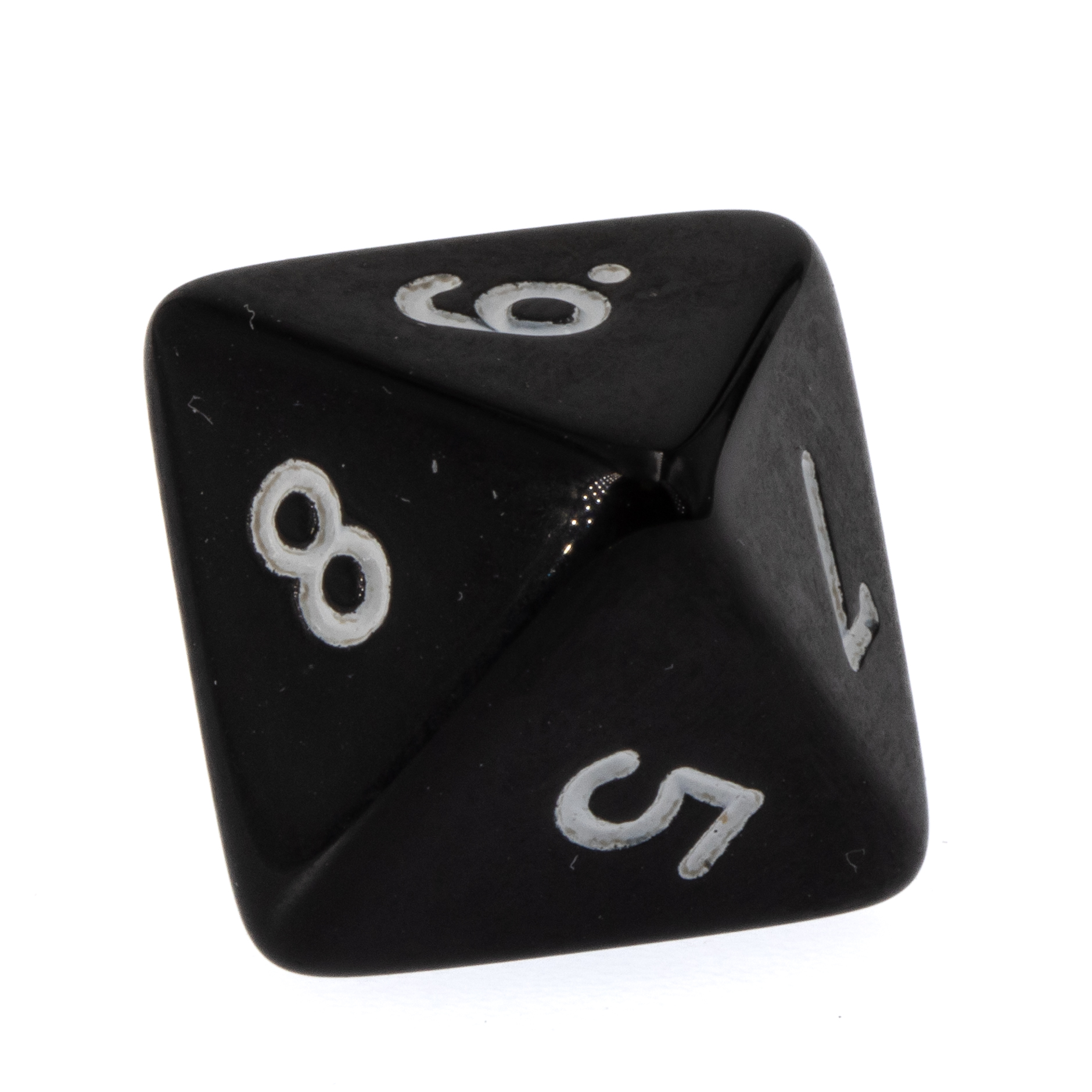 W8 dice in schwarz Satt
