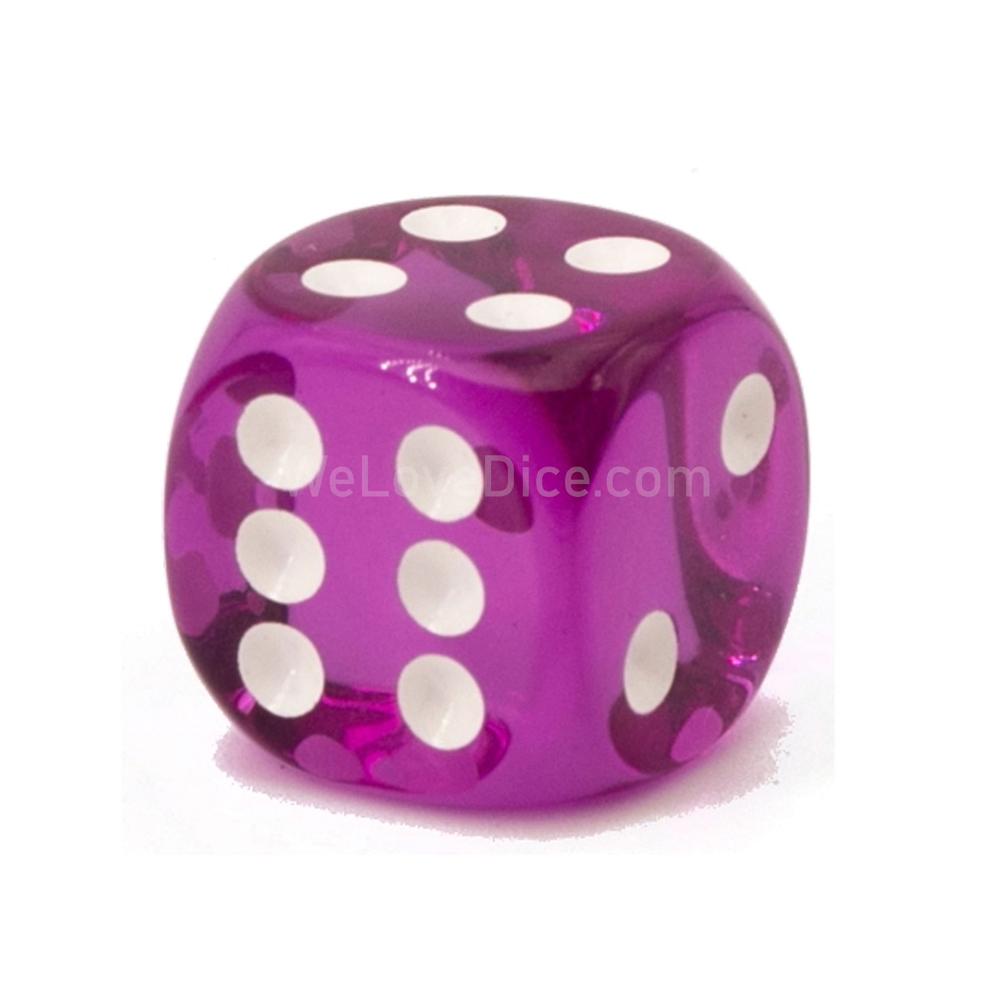 18mm Würfel in flieder / weiß Transparent