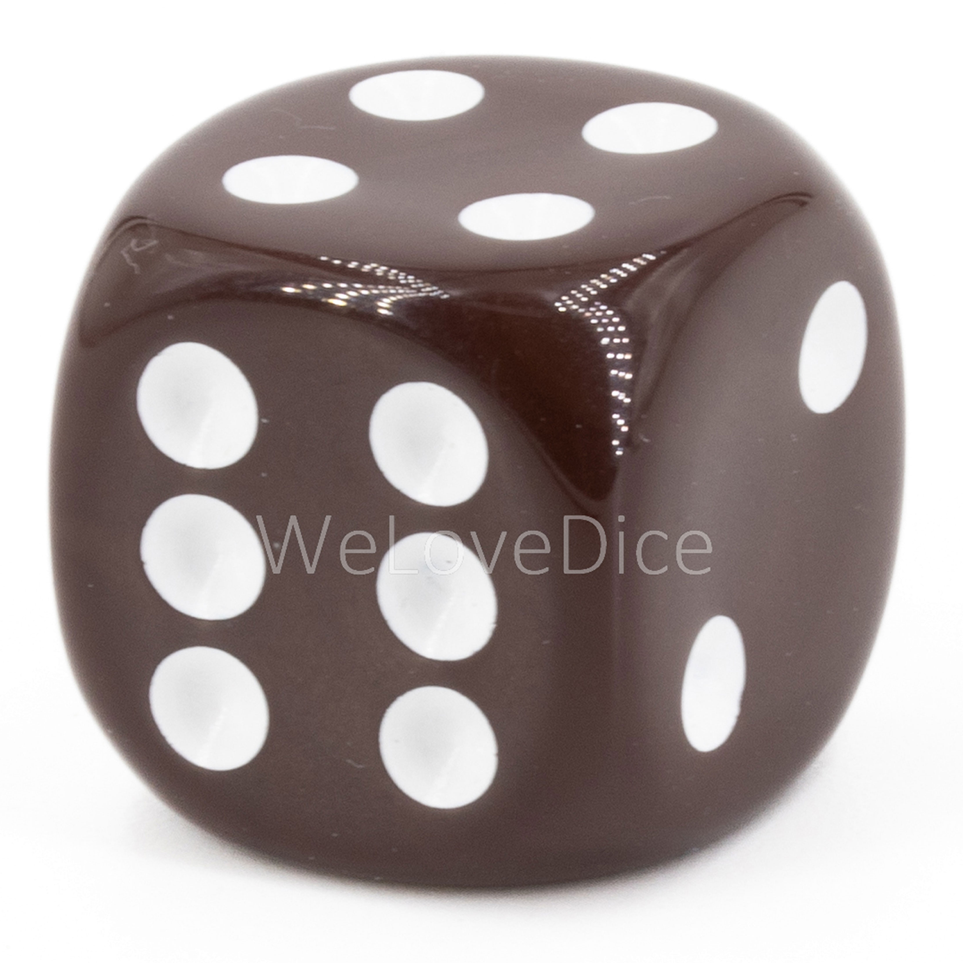 25mm Würfel in braun / weiß Satt