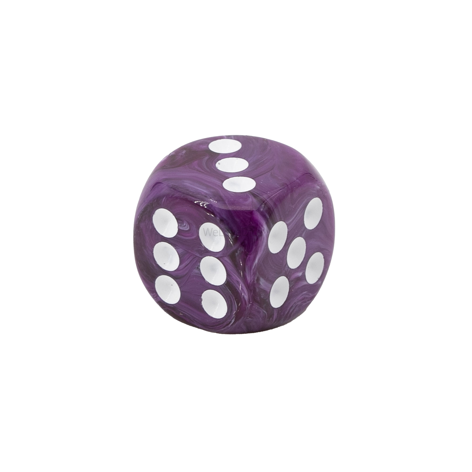 12mm Würfel in lila / weiß Marmor