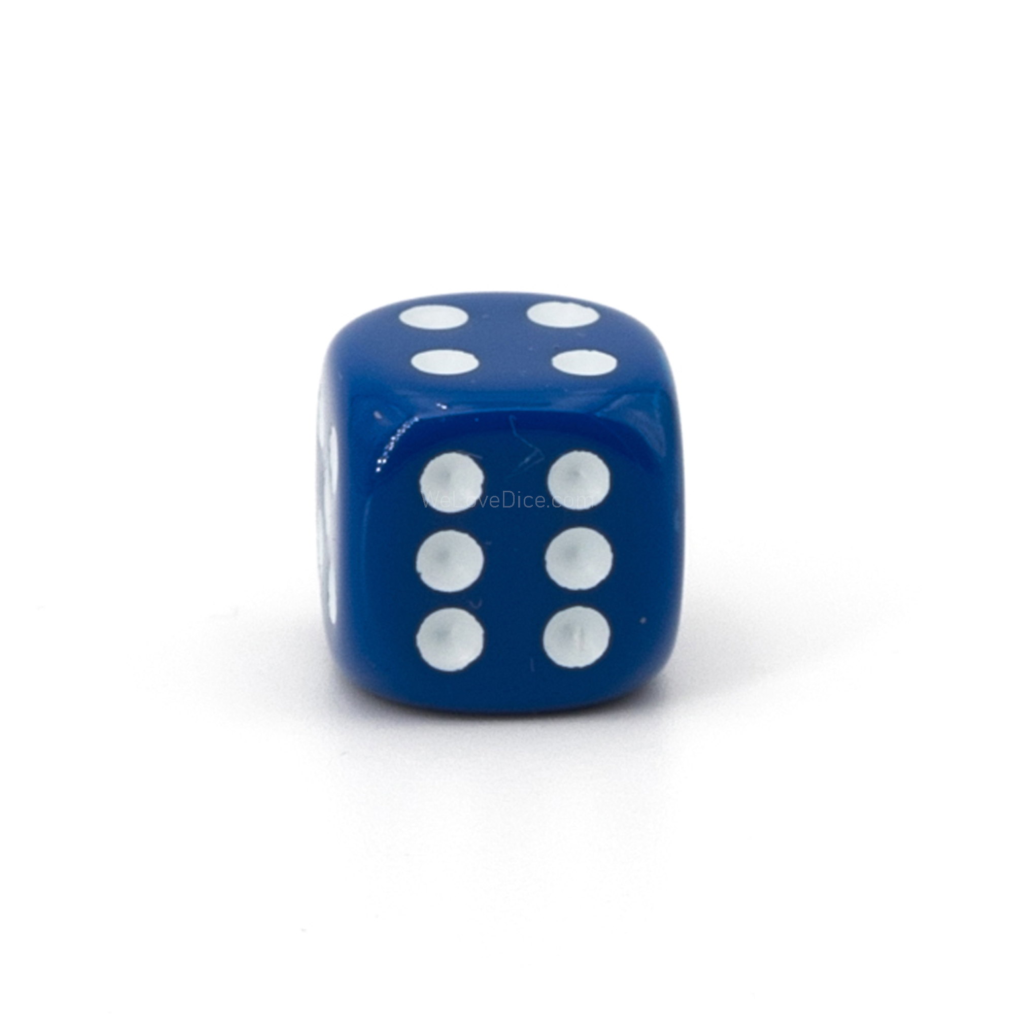 12mm Würfel in dunkelblau / weiß Satt