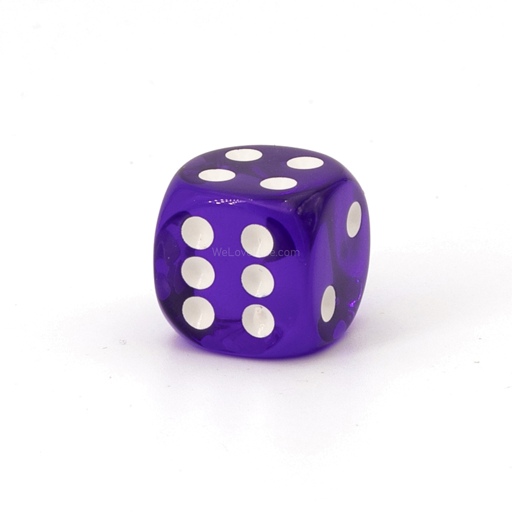 12mm Würfel in lila / weiß Transparent