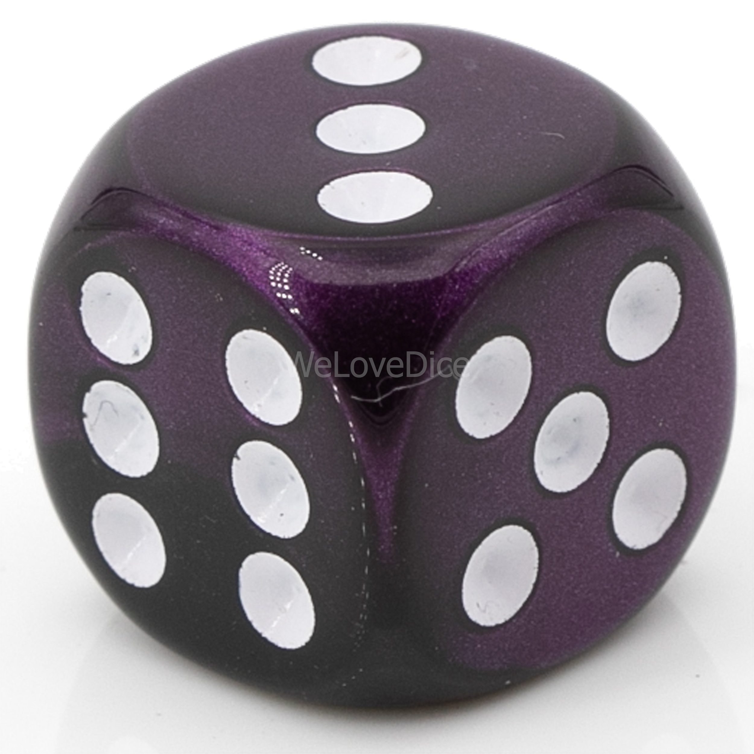 16mm Würfel in lila schwarz / weiß 2-Ton