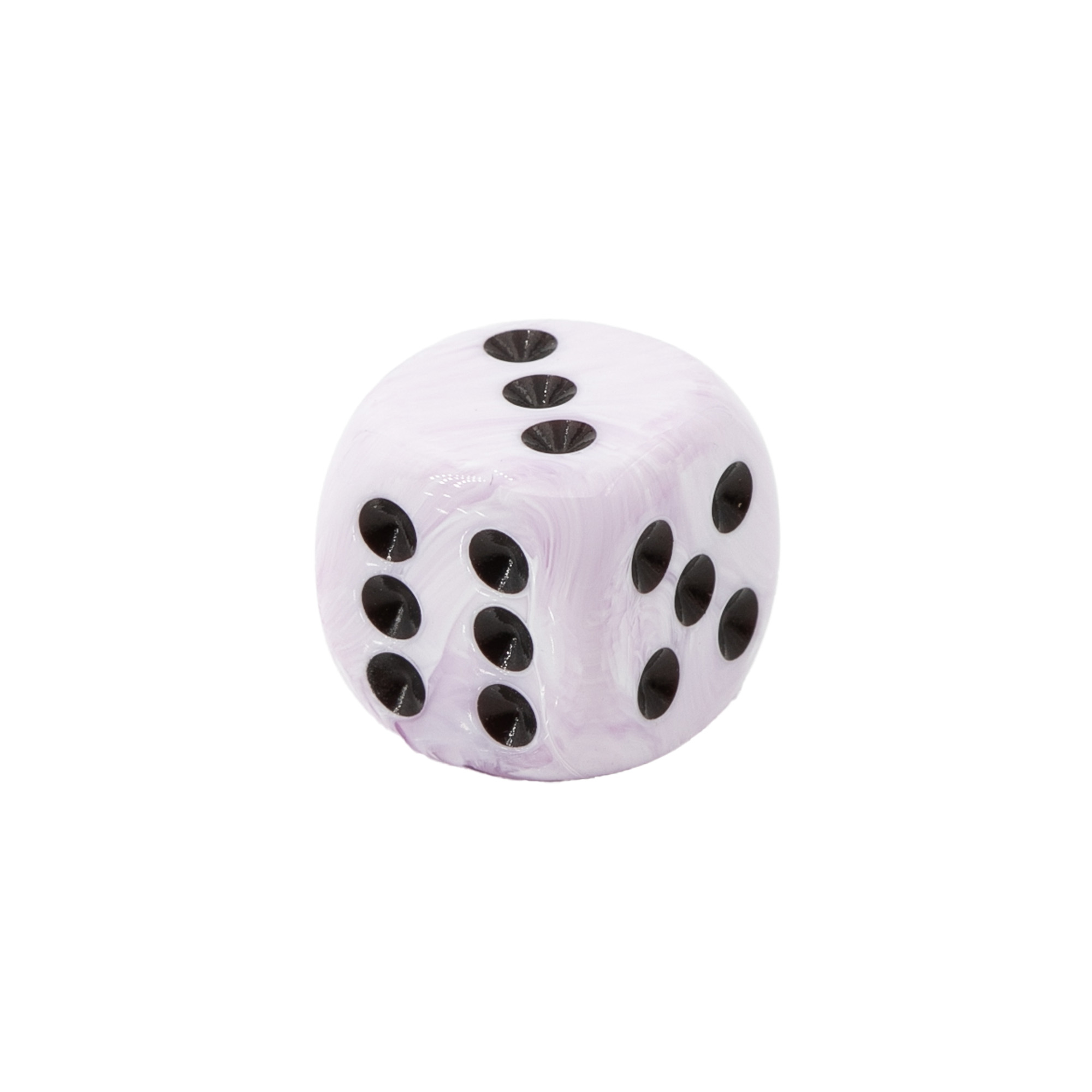 12mm Würfel in ice cream lila / schwarz Marmor