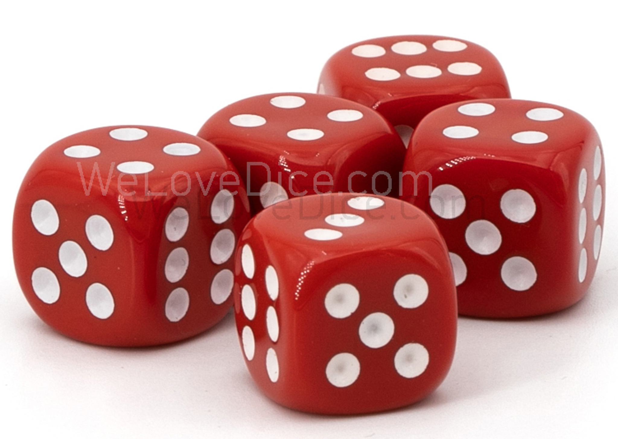 10mm Würfel in rot / weiß Satt