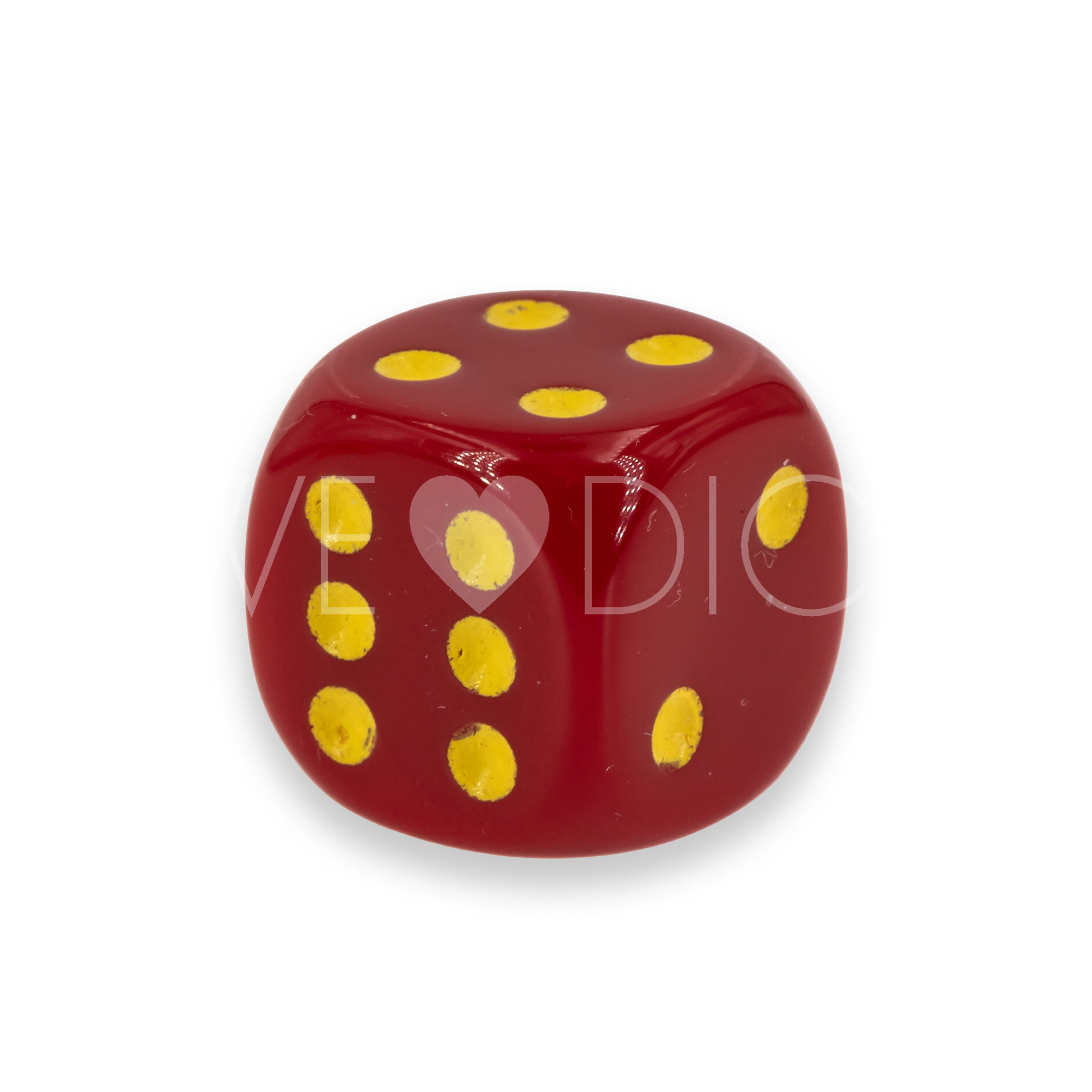 16mm Würfel in rot / gelb Satt