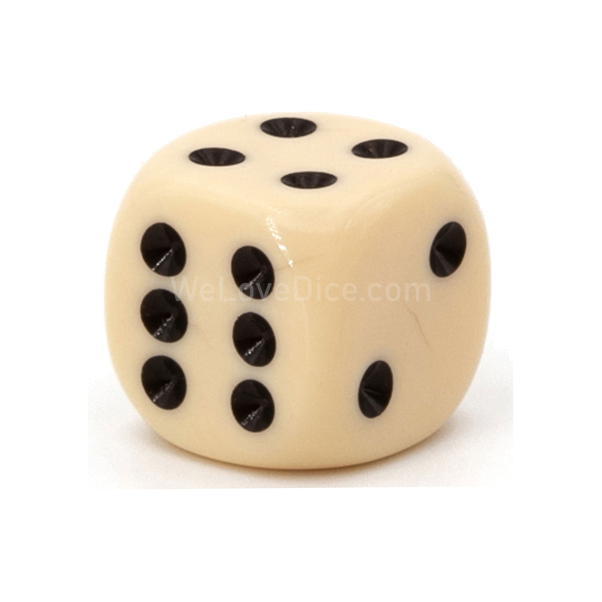 18mm Würfel in elfenbein / schwarz Satt