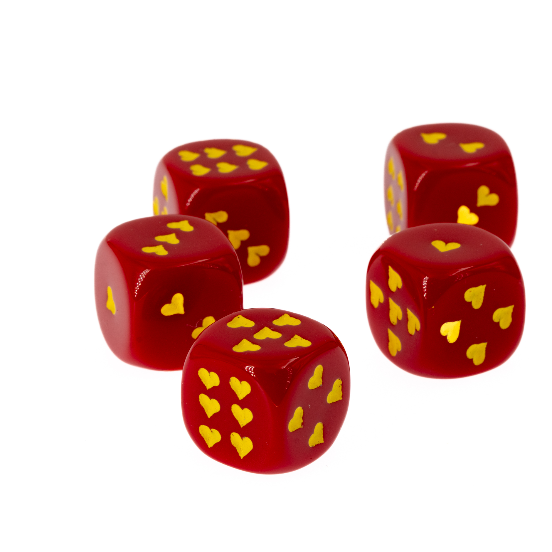 Herz Würfel in rot / gelb Satt