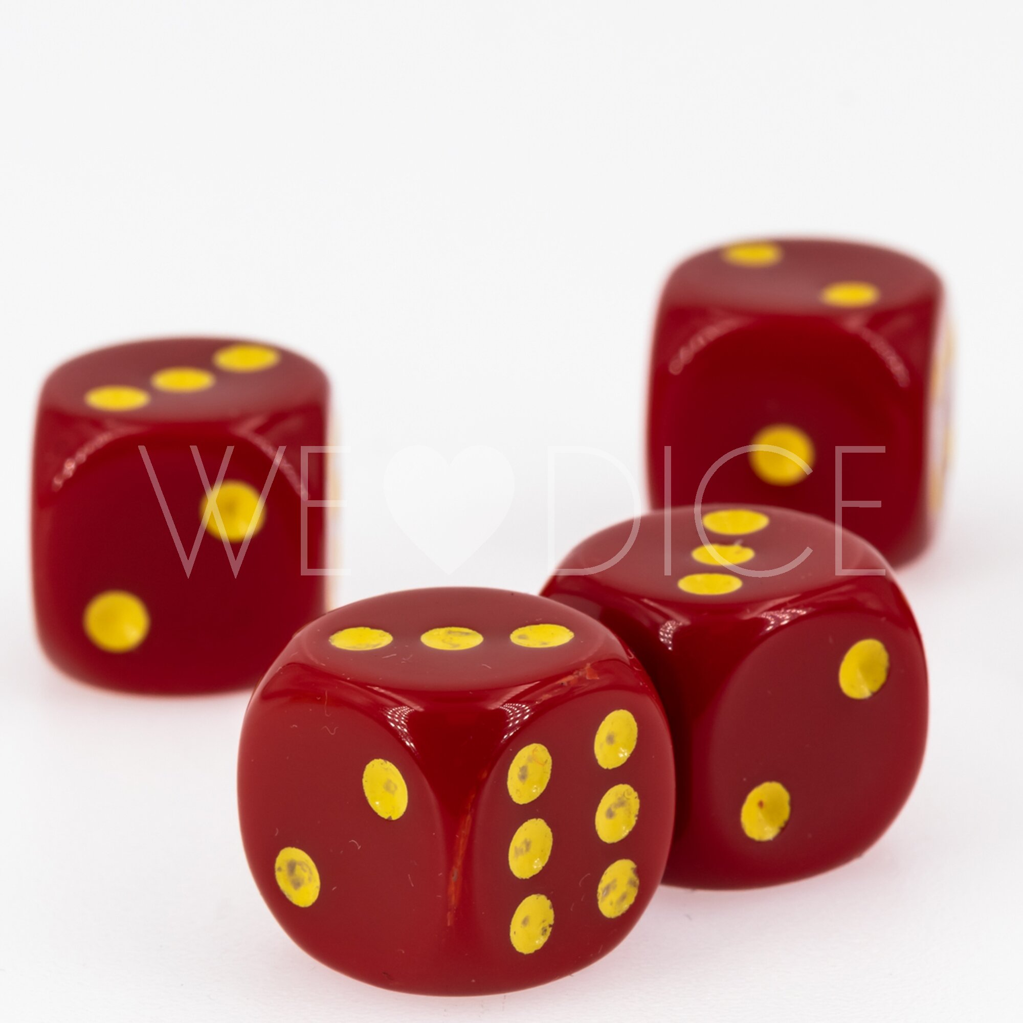 16mm Würfel in rot / gelb Satt