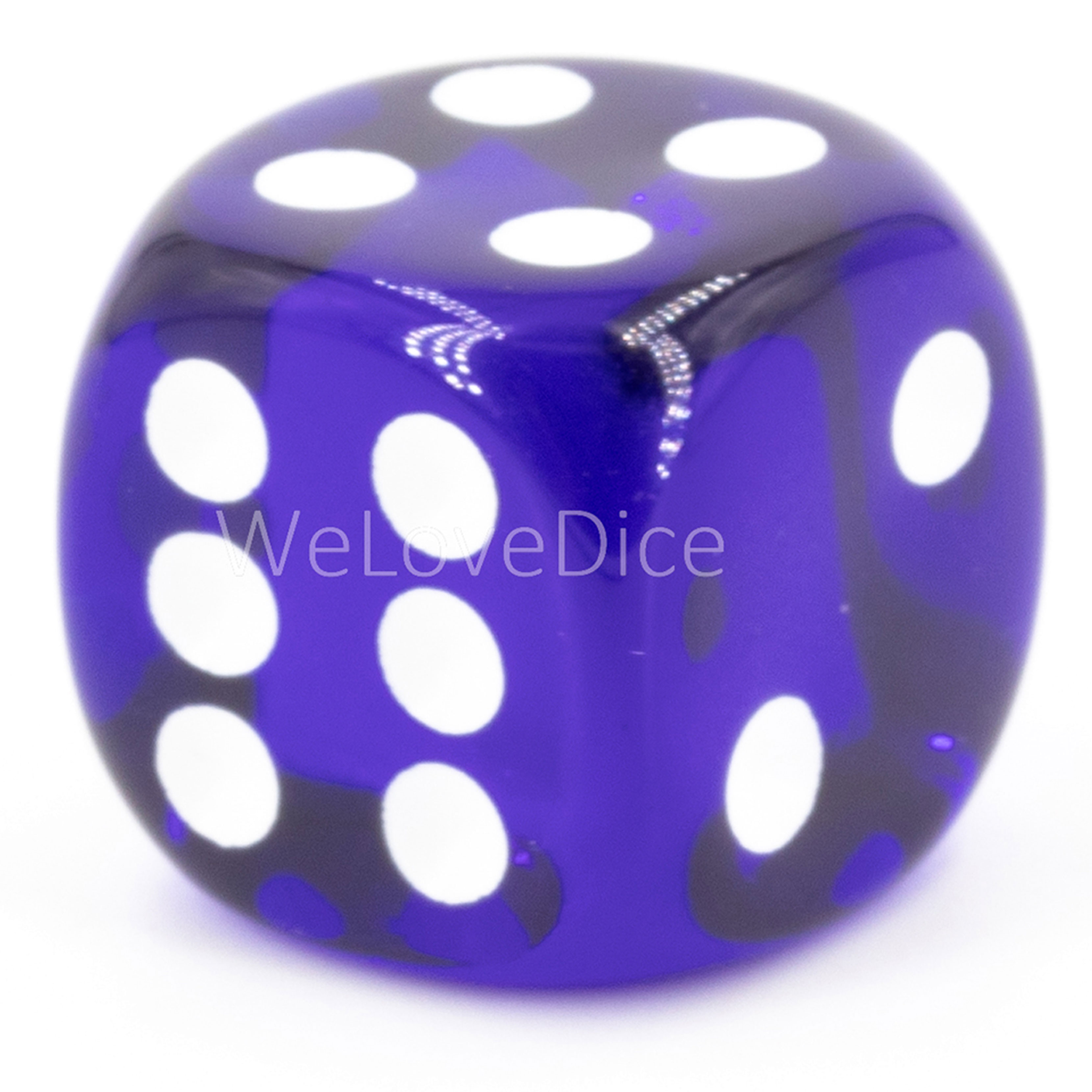 30mm Würfel in dunkelblau / weiß Transparent