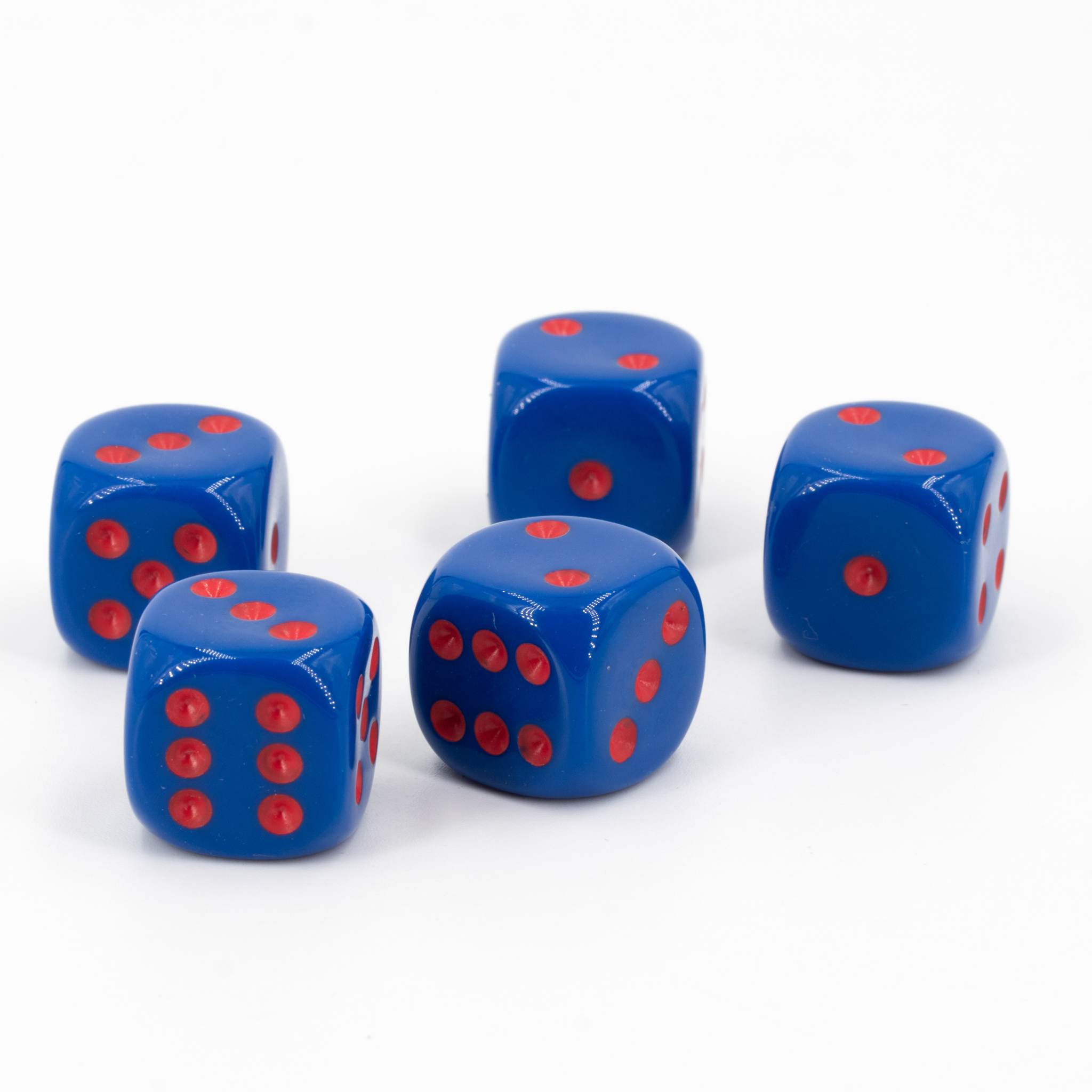 30mm Würfel in dunkelblau / rot Satt