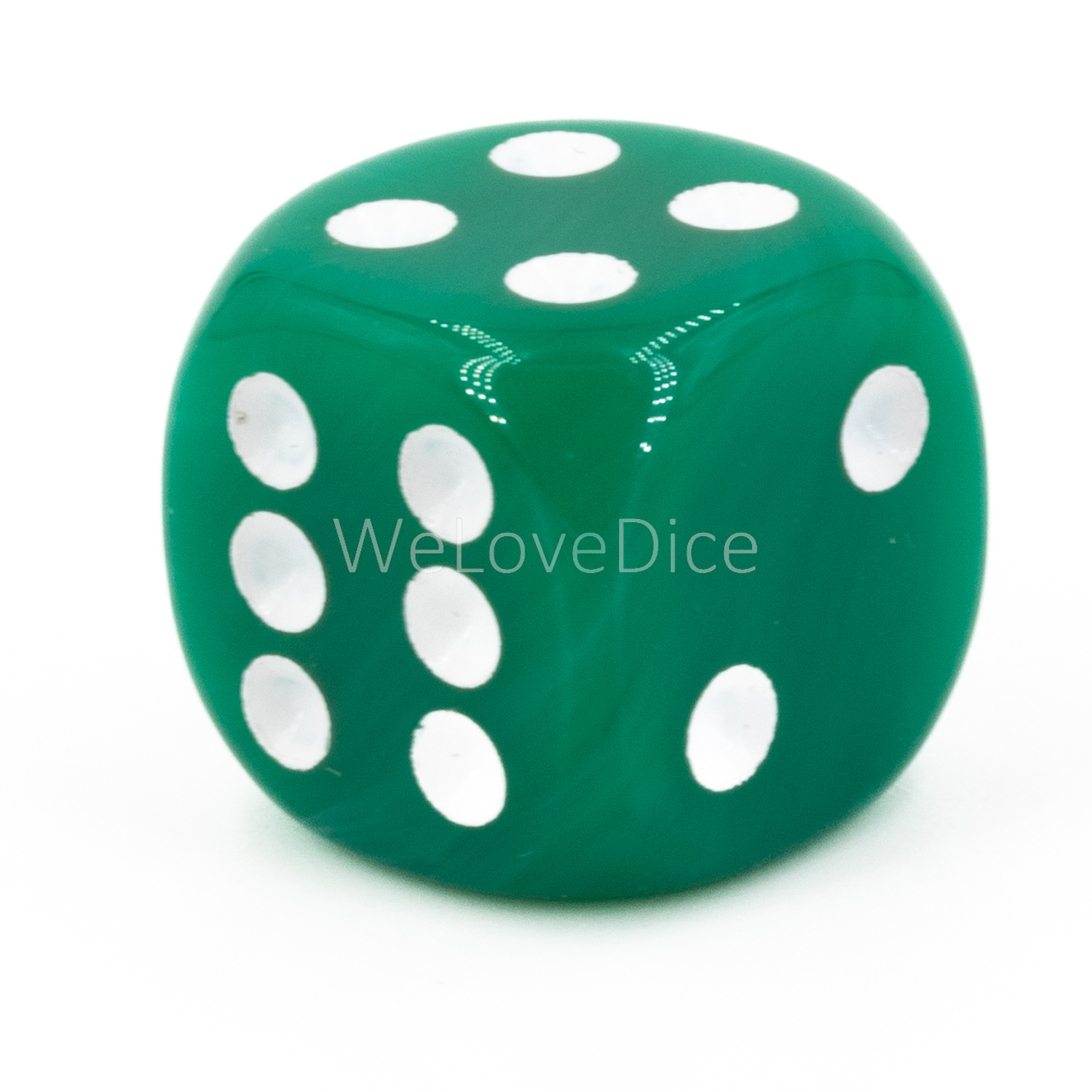 10mm Würfel in grün / weiß Marmor