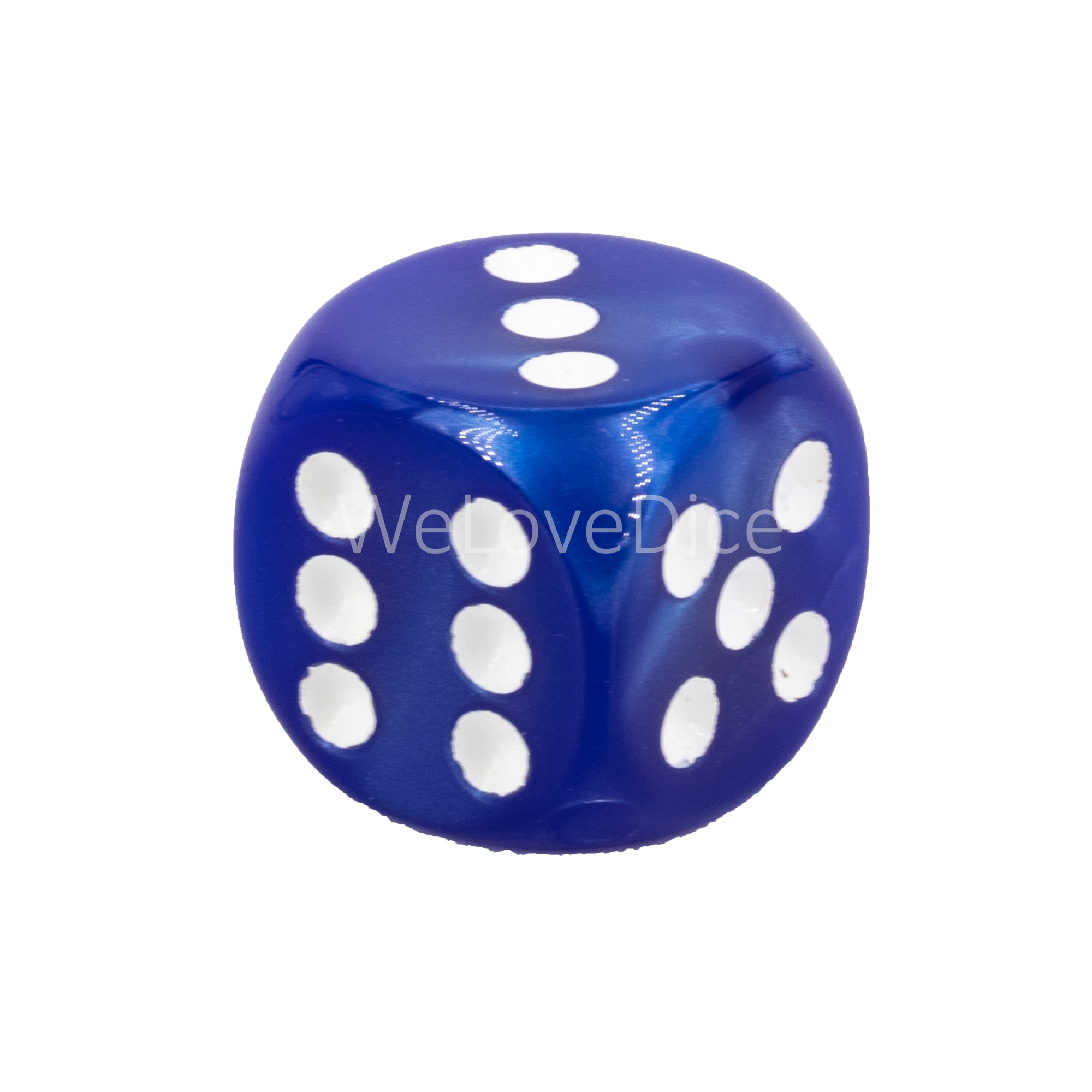 20mm Würfel in blau / weiß Seide